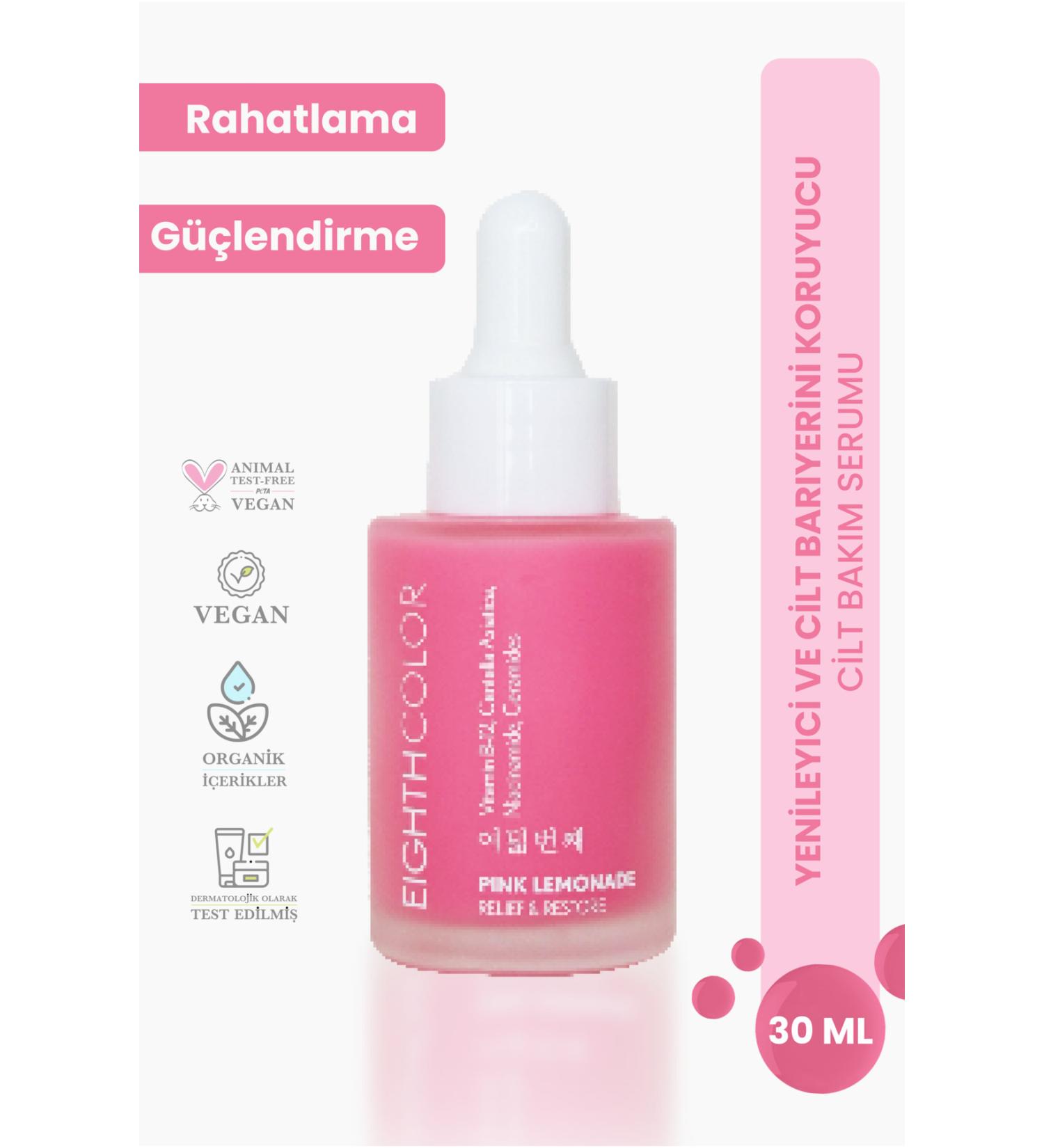 EIGHTH COLOR Pink Lemonade - Regenerating and Skin Barrier Protective Skin Care Serum 30ml - Buy Online on GoSupps.com