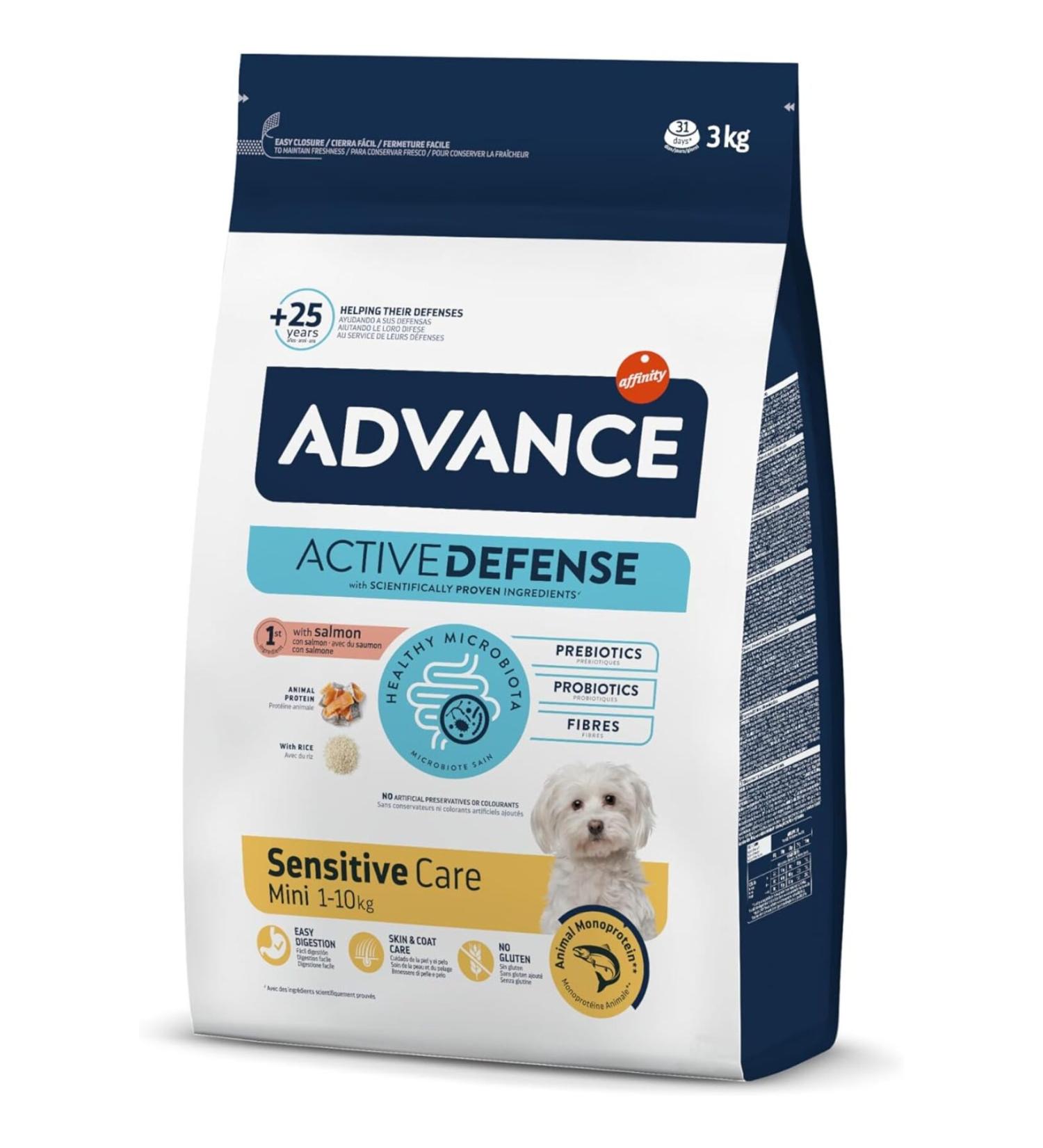 Advance Mini Sensitive Salmon Small Breed Adult Dog Food 3 Kg - Buy Online on GoSupps.com