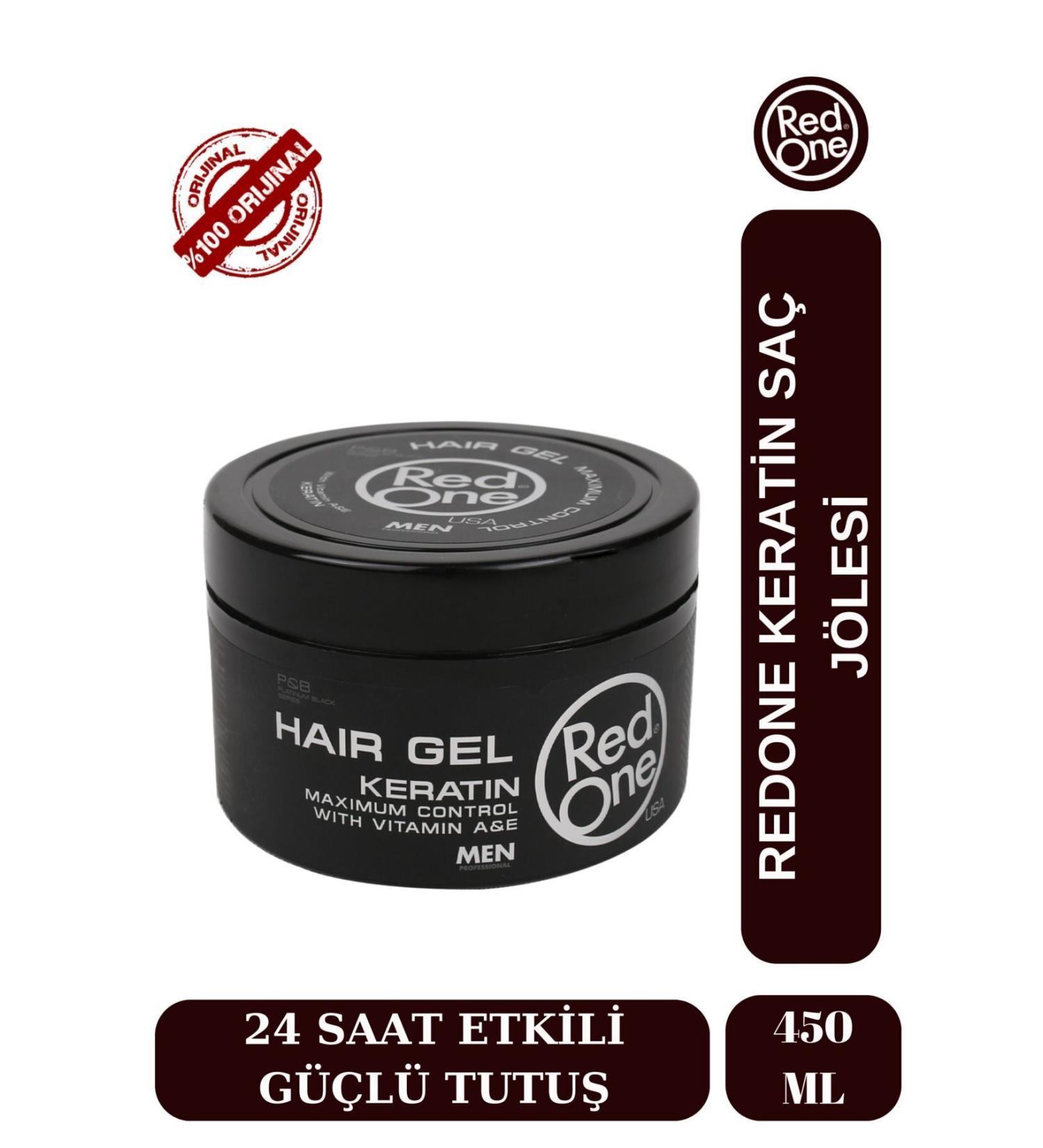 Red One Redone Natural Keratin Hair Styling Gel - Strong Hold and Shine 450 ml - Buy Online on GoSupps.com