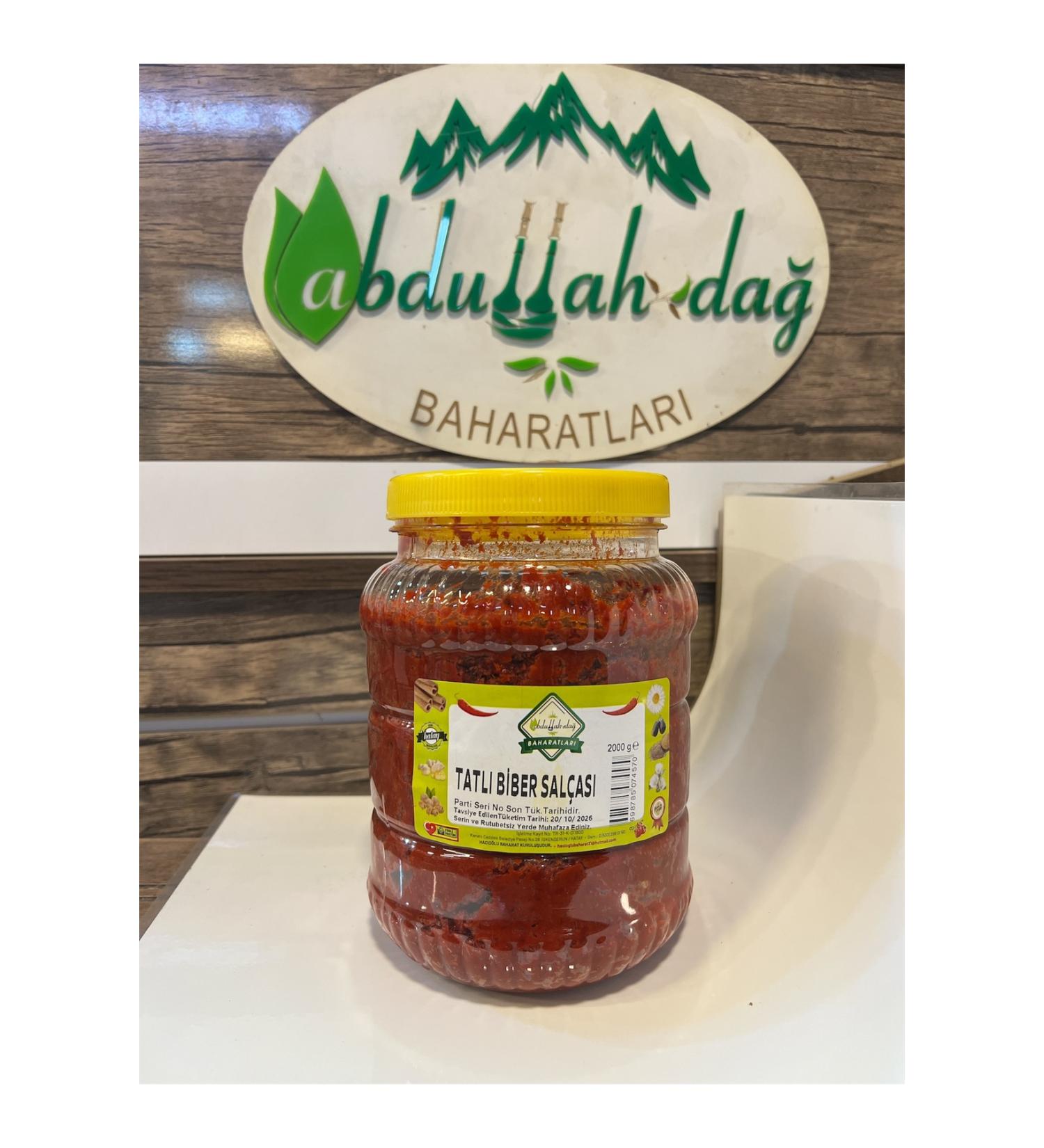 ABDULLAH DA Hatay Local Natural Sweet Pepper Paste Without Spicy 2 Kg / 2000 gr