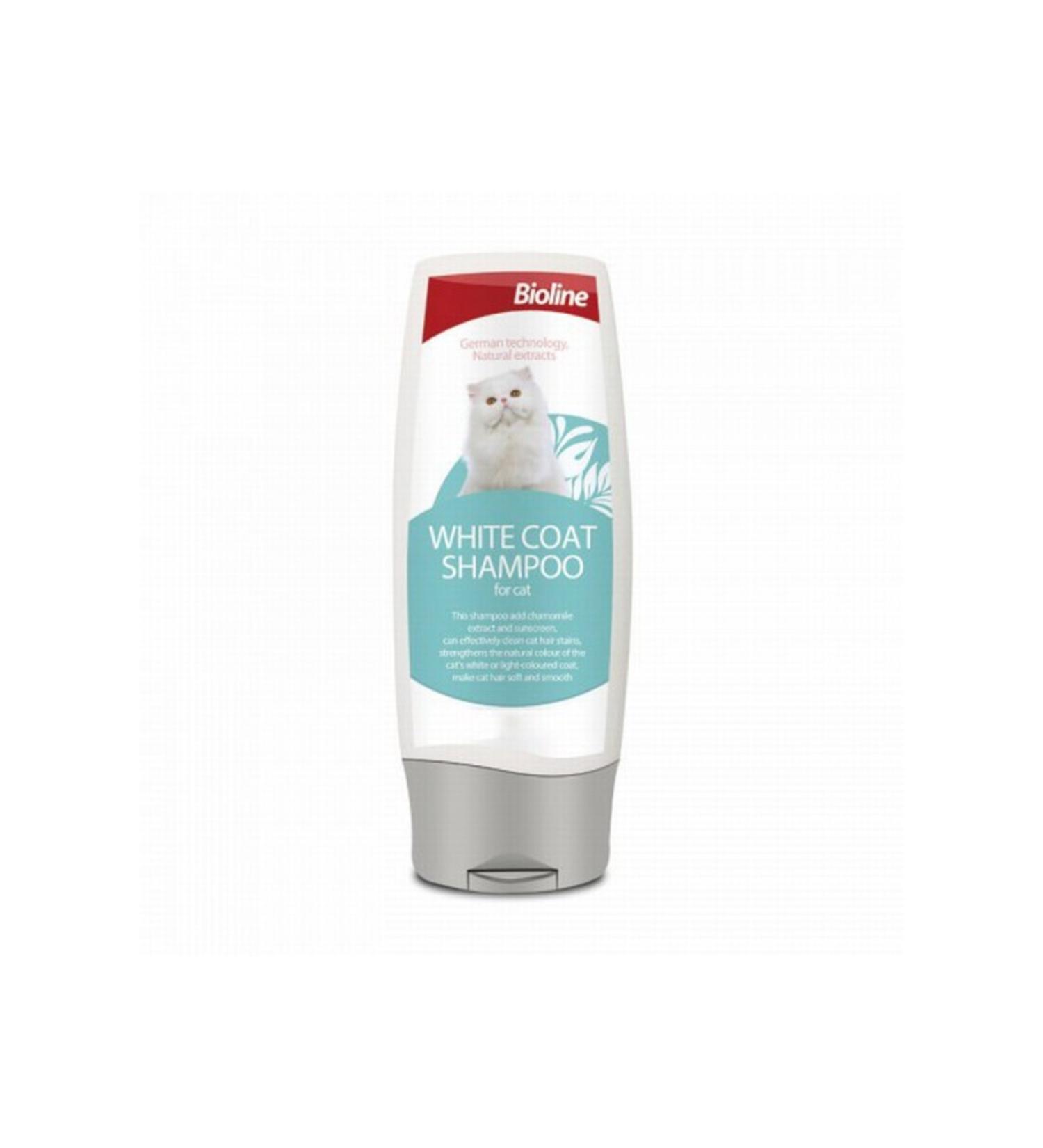 Bioline White Coat White Furry Cat Shampoo 200 ml