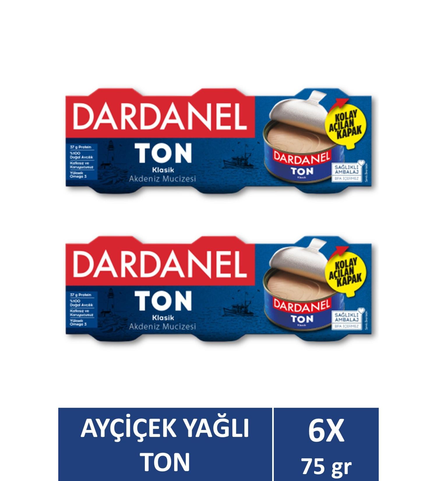 Dardanel Sunflower Oil Tuna 3x75 gr X 2 Pieces - Buy Online on GoSupps.com
