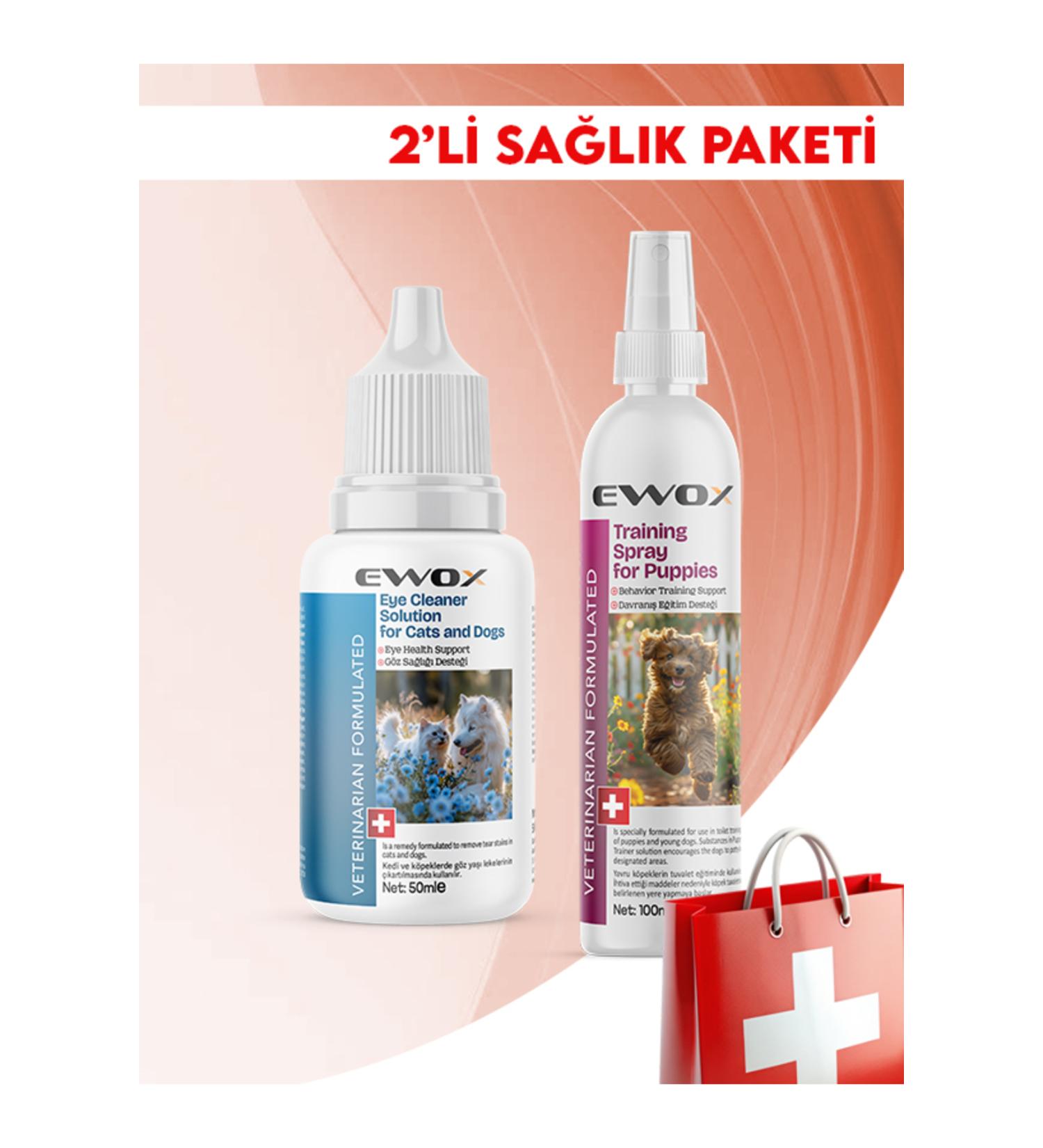 EWOX 2-Pack Health Pack for Dogs (Potty Training Spray & Tear Stain Remover)