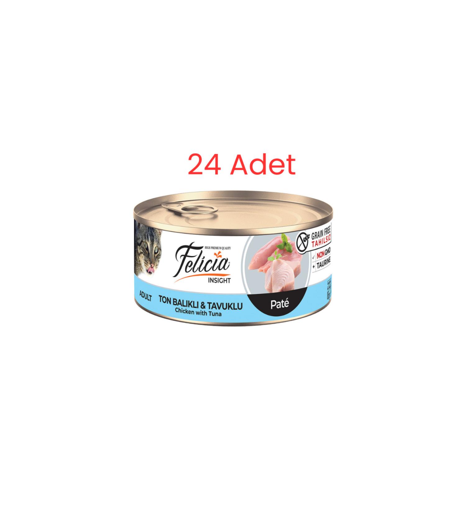Felicia Grain-Free 85 gr Canned Tuna-Chicken Minced Cat Food 24 Pieces