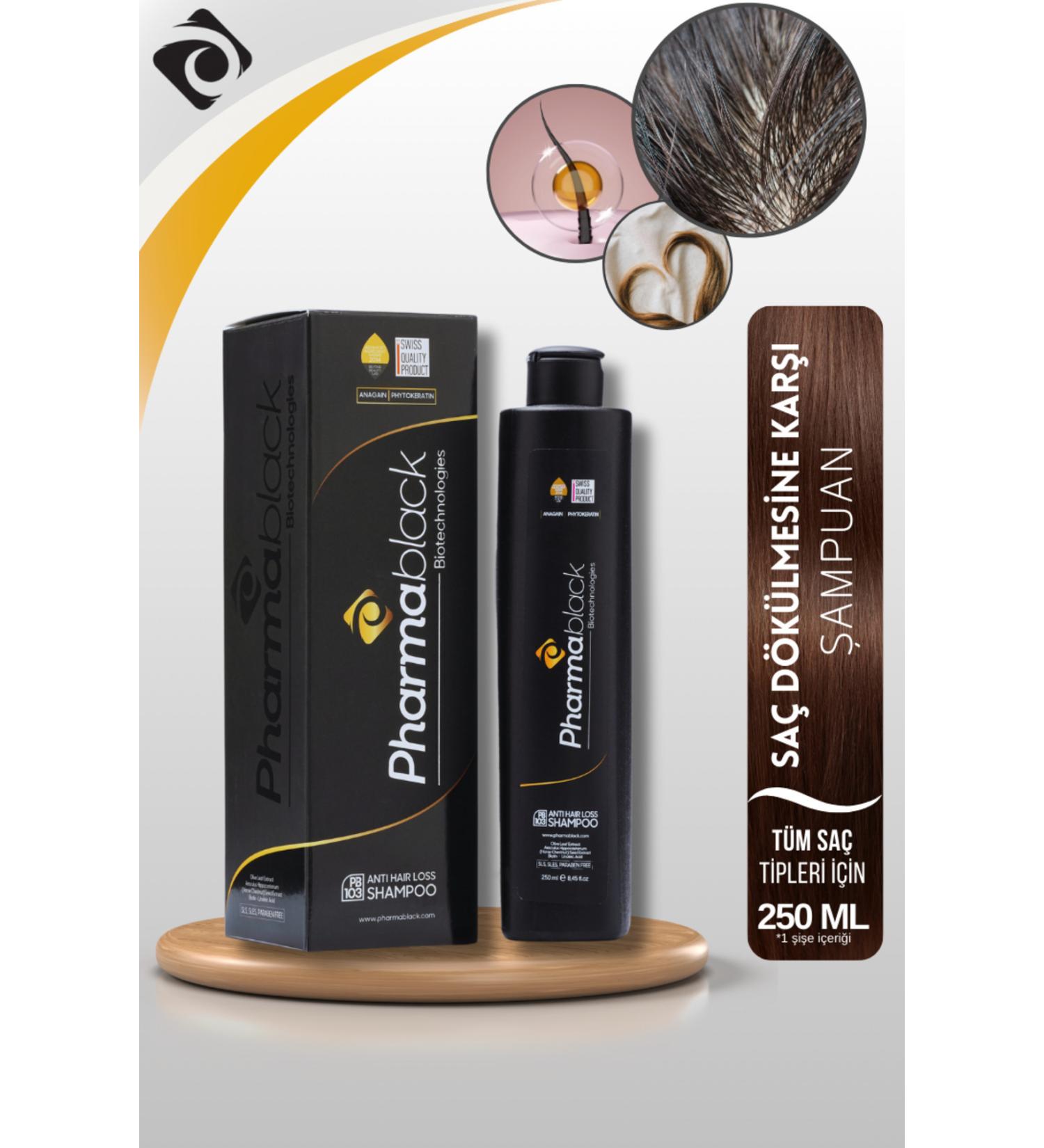 Pharmablack Anagain Phytokeratin Biotin Anti Hair Loss Fast Hair Growth Repair Nourishing Shampoo 250ml - Buy Online on GoSupps.com