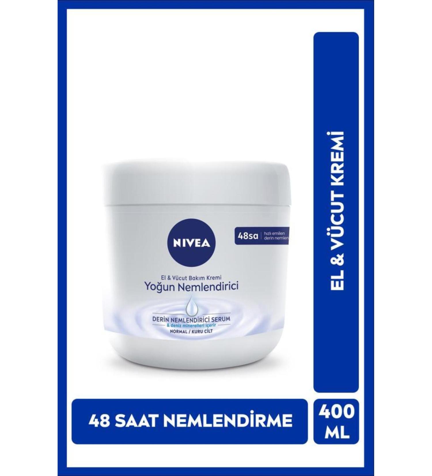NIVEA Intensive Moisturizing Hand and Body Care Cream 400ml 48 Hour Intensive Moisturizer Dry Skin Types - Buy Online on GoSupps.com