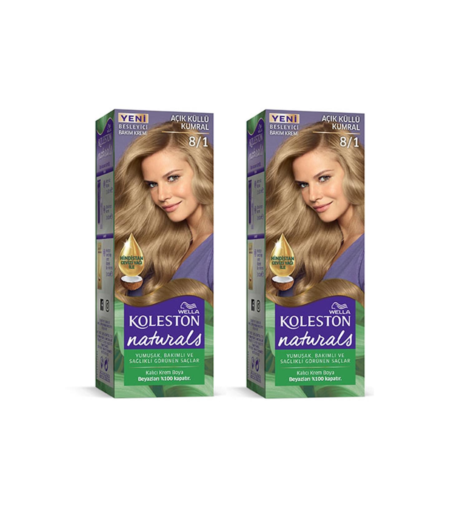Naturals Hair Dye Light Ash Blonde 8/1 2x Pack