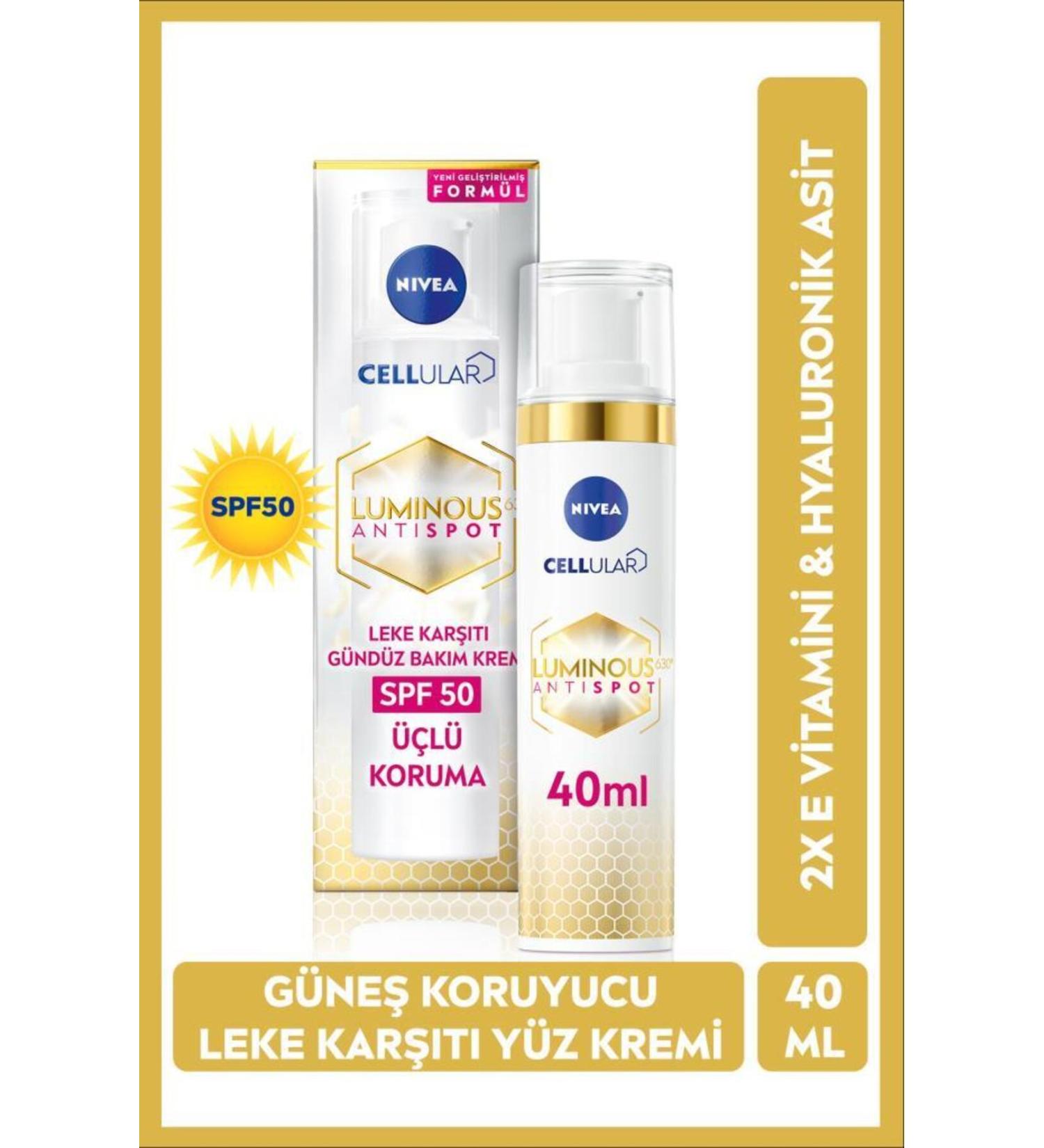 NIVEA Repairing and Protective Sun Cream Helping to Reduce Spots 40ml SPF50 Demb.1228