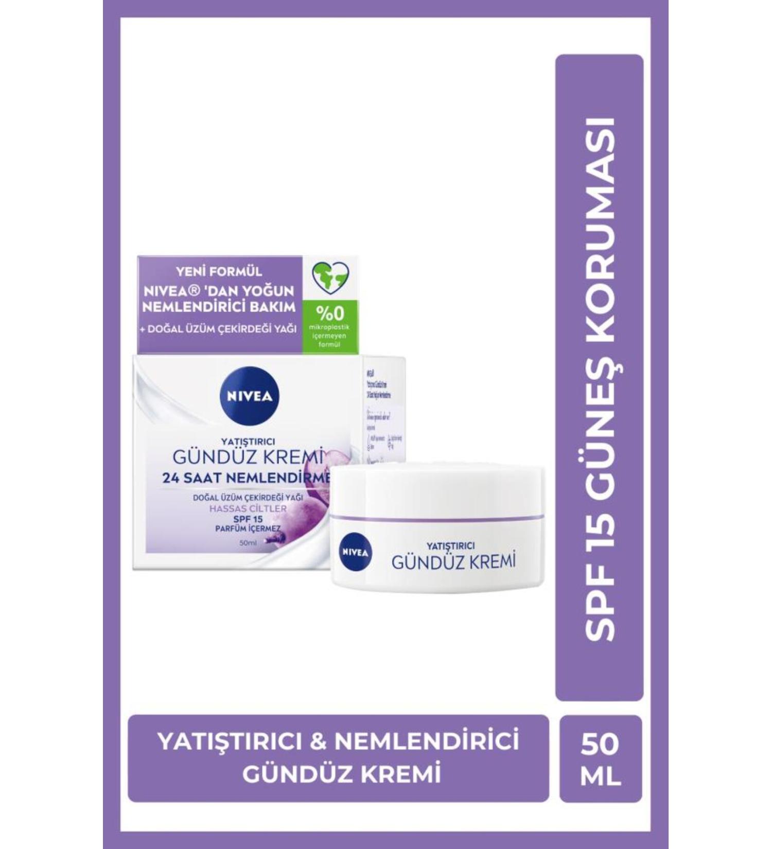 NIVEA Soothing Day Cream Natural Grapeseed Oil Sensitive Skin