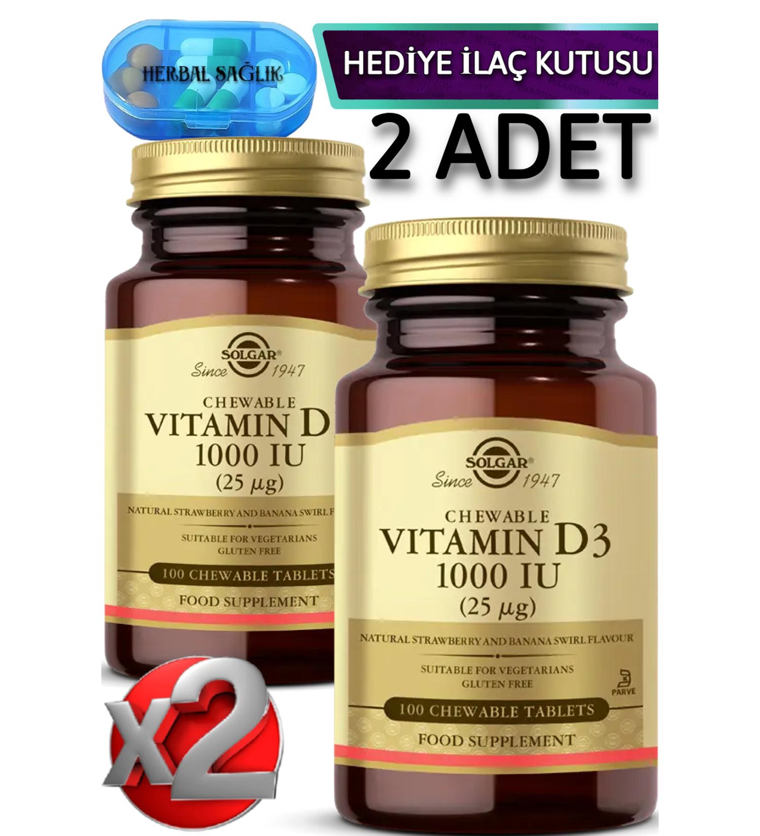 Solgar 2 Vitamin D3 (1 000 IU)-100 Softgels