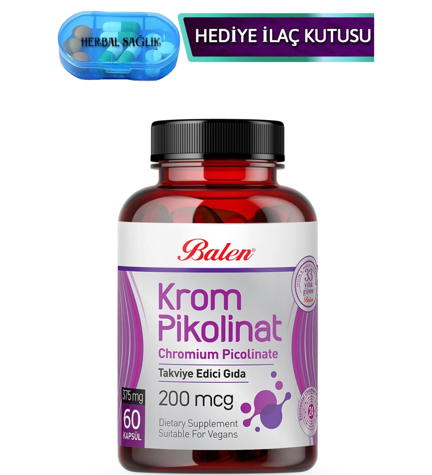 Balen Chromium Picolinate 60 Capsules 375 Mg