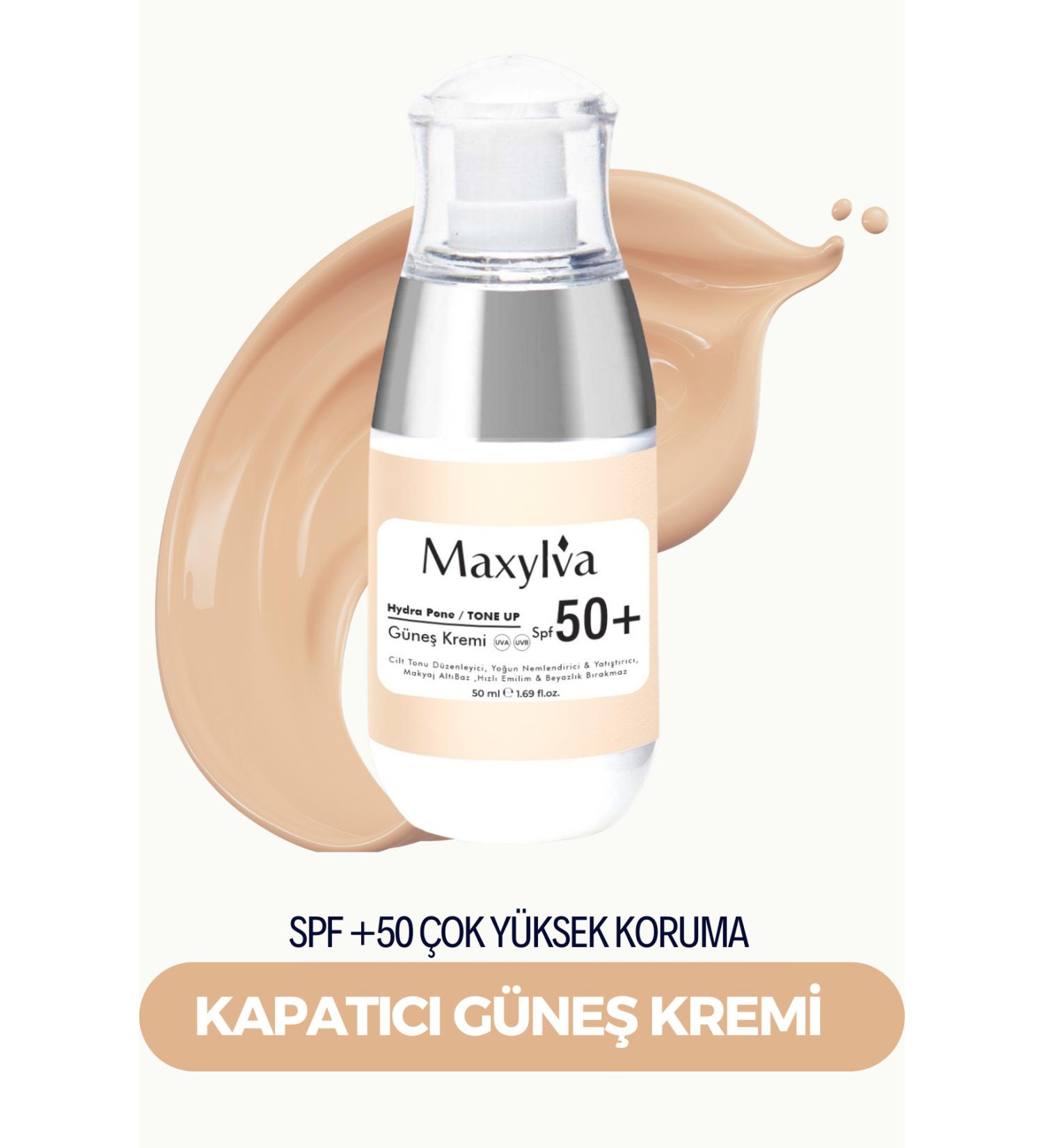 Maxylva Tone Up Brightening Liquid Face Sunscreen New Generation Sun Filters Hybrid Formula 50m - Buy Online on GoSupps.com