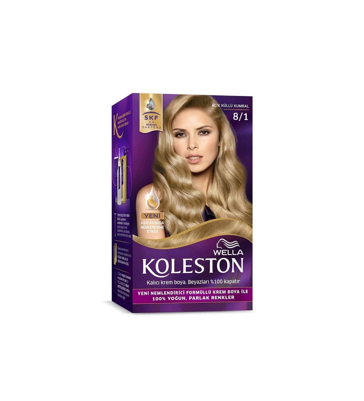 Wella Koleston Kit Hair Dye 8/1 Light Ash Blonde - Buy Online on GoSupps.com