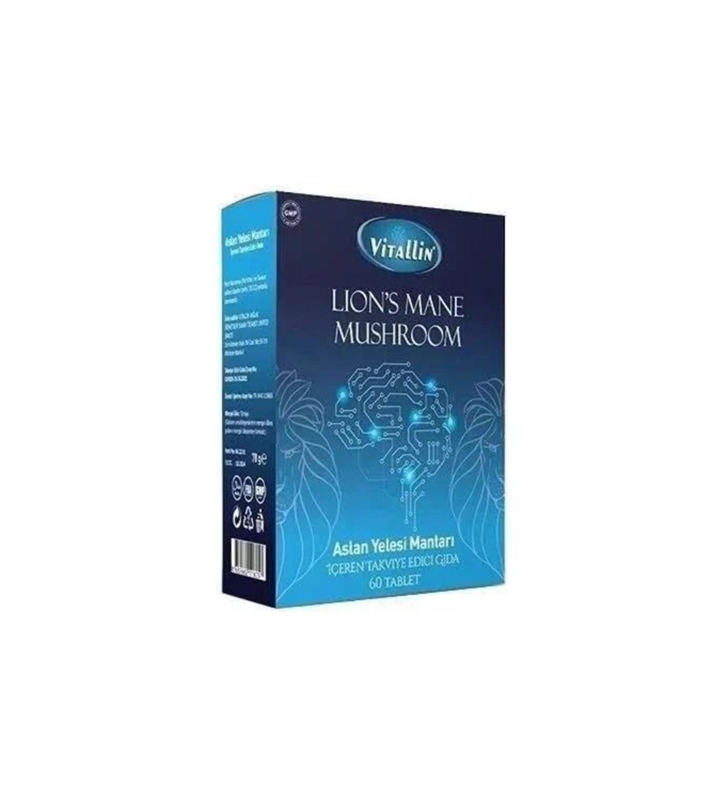 VITALIN Vitallin Lion's Mane 60 Tablets