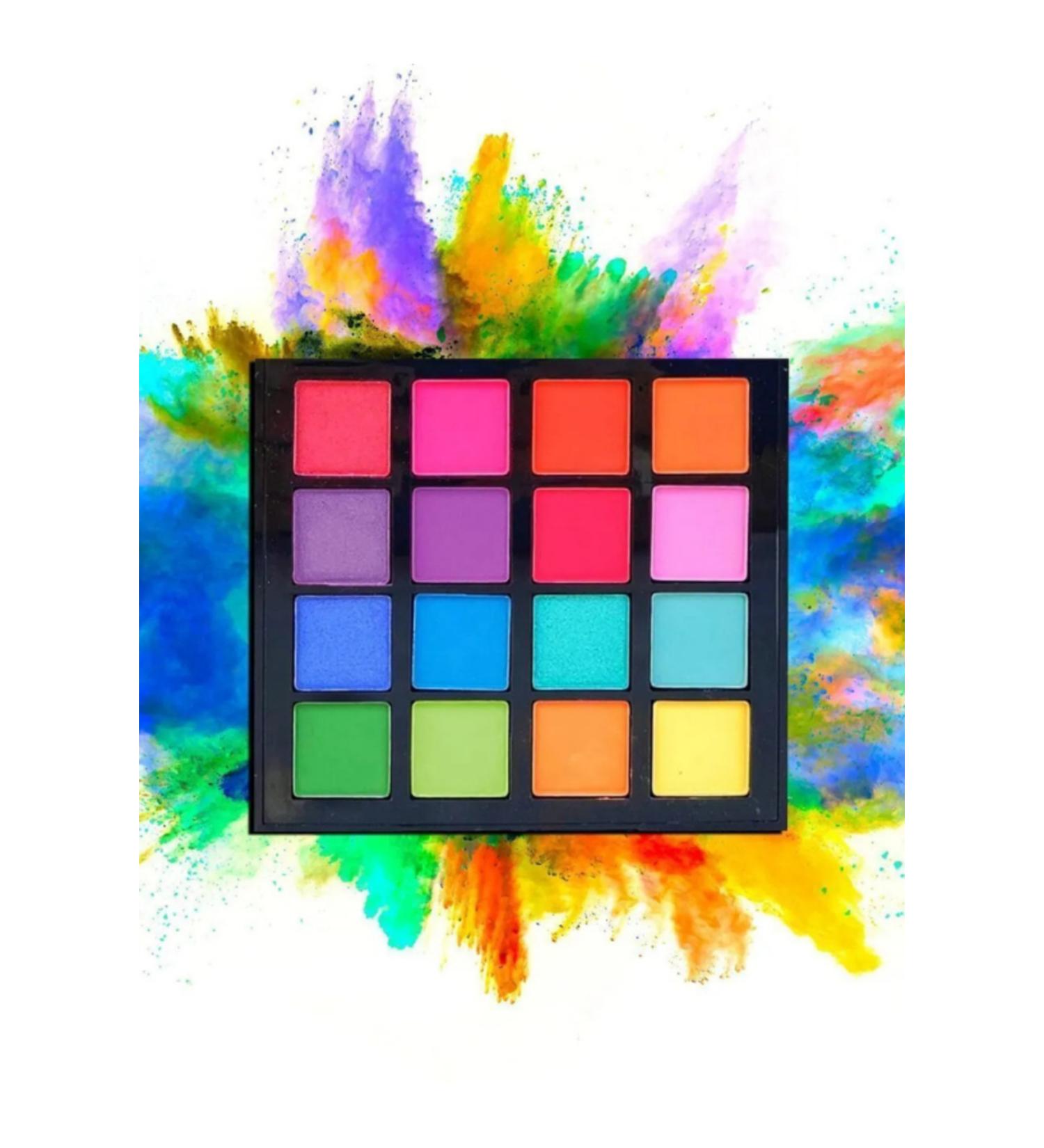 AcarlarTicaret 16-Piece Neon Color Eyeshadow Palette