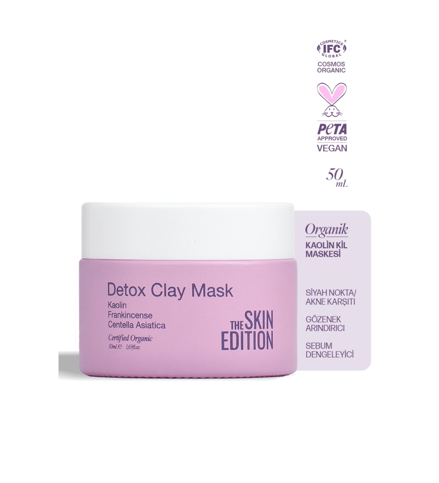 The Skin Edition Organic | Kaolin Clay Mask 50 ml | Anti-Acne Anti-Blackhead Pore Refiner Balancing - Buy Online on GoSupps.com