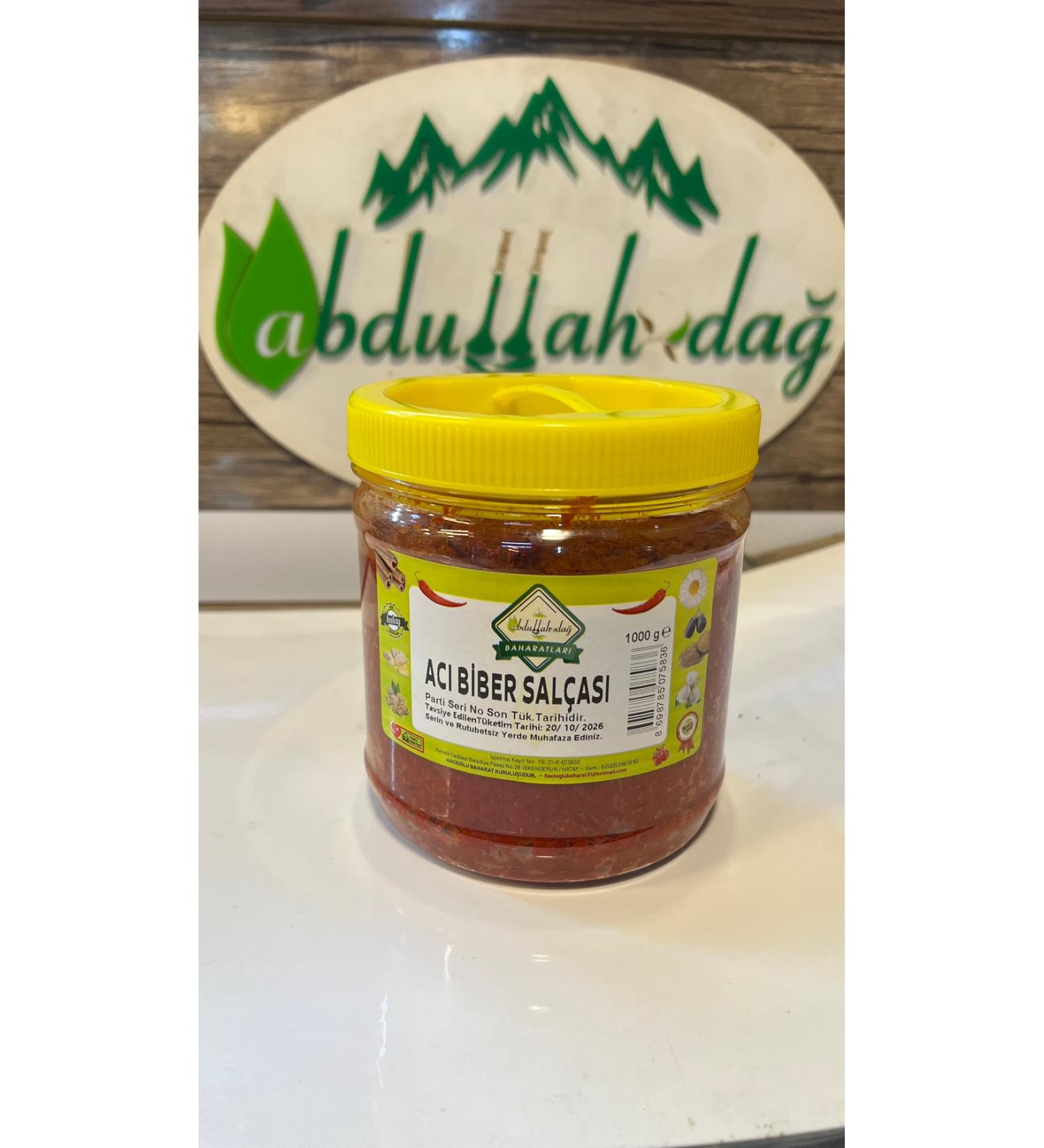 ABDULLAH DA Hatay Local Natural Hot Pepper Paste Hot 1 Kg / 1000 gr