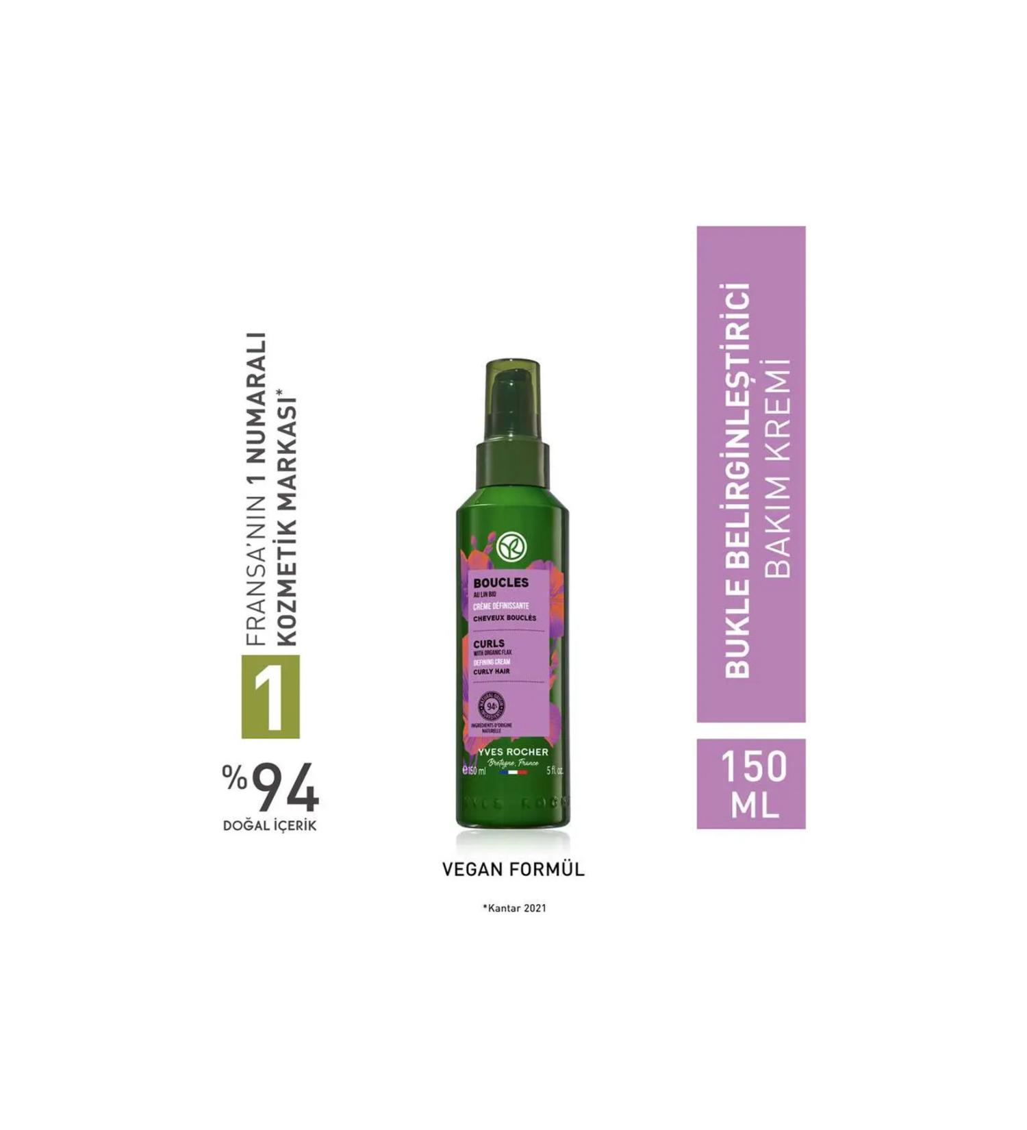 Yves Rocher Curl Defining Care Cream for Curly and Wavy Hair (Boucle) - Vegan-150 ml - Buy Online on GoSupps.com