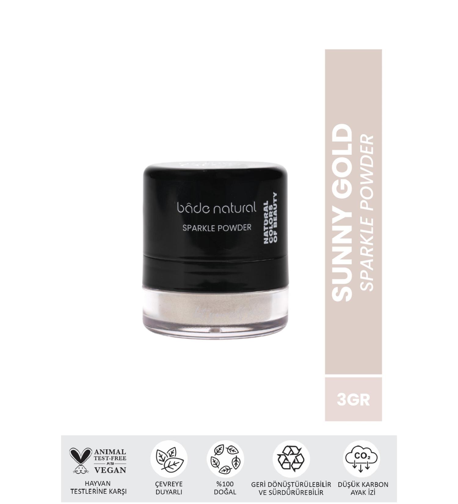 Bade Natural Sparkle Powder sunny Gold Powder Shiny Illuminator 0 Natural - Buy Online on GoSupps.com