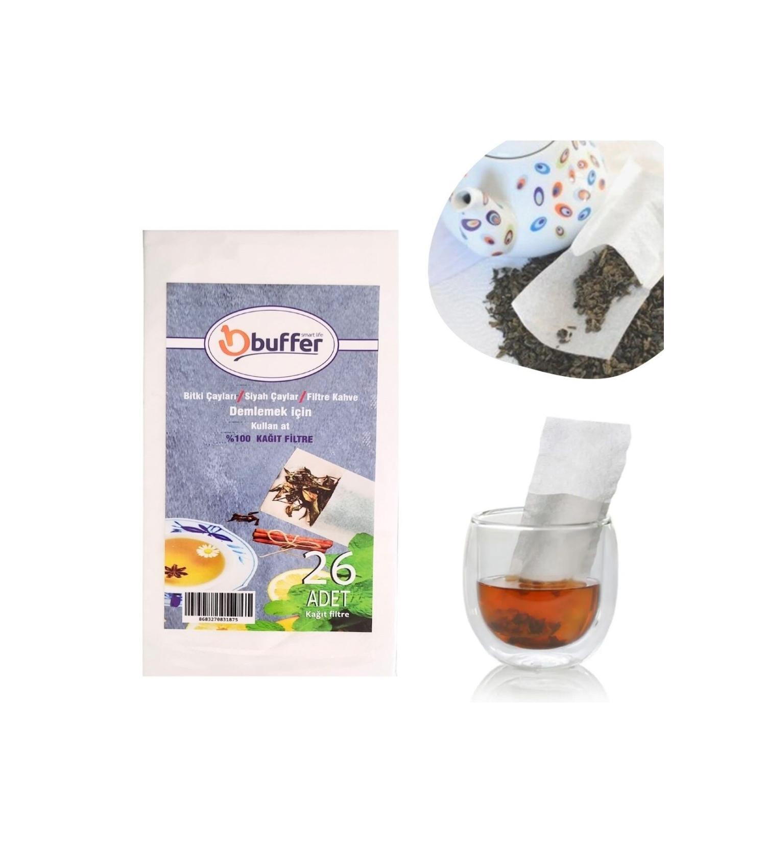 evonora BUFFER 26 Pieces Practical Disposable Tea Herbal Tea Filter Coffee Brewing Bag Strainer