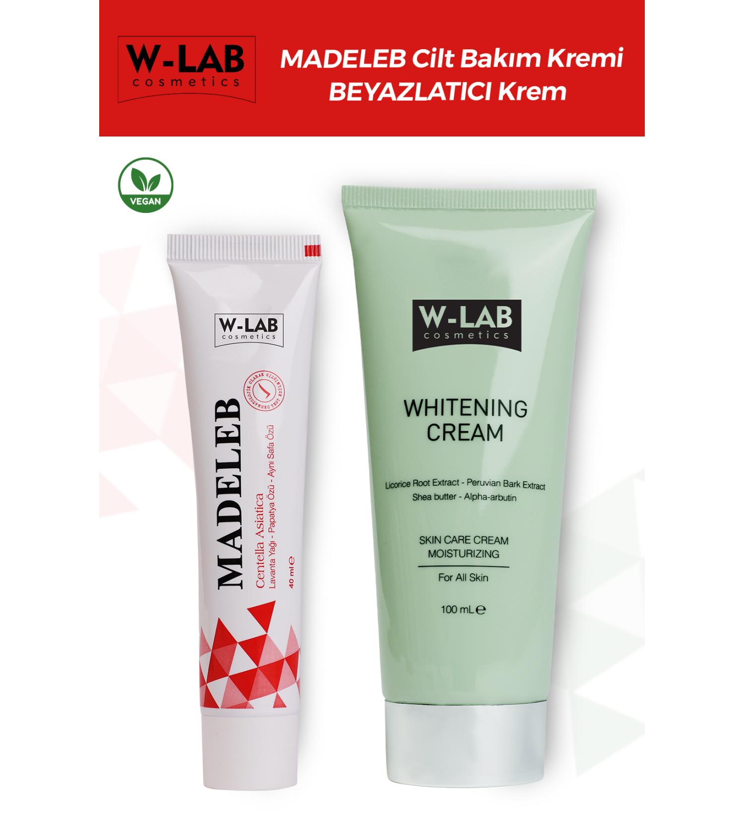 W-Lab Cosmetics Madeleb Skin Renewal Cream 40 ml and Whitening Cream 100 ml Set - Buy Online on GoSupps.com
