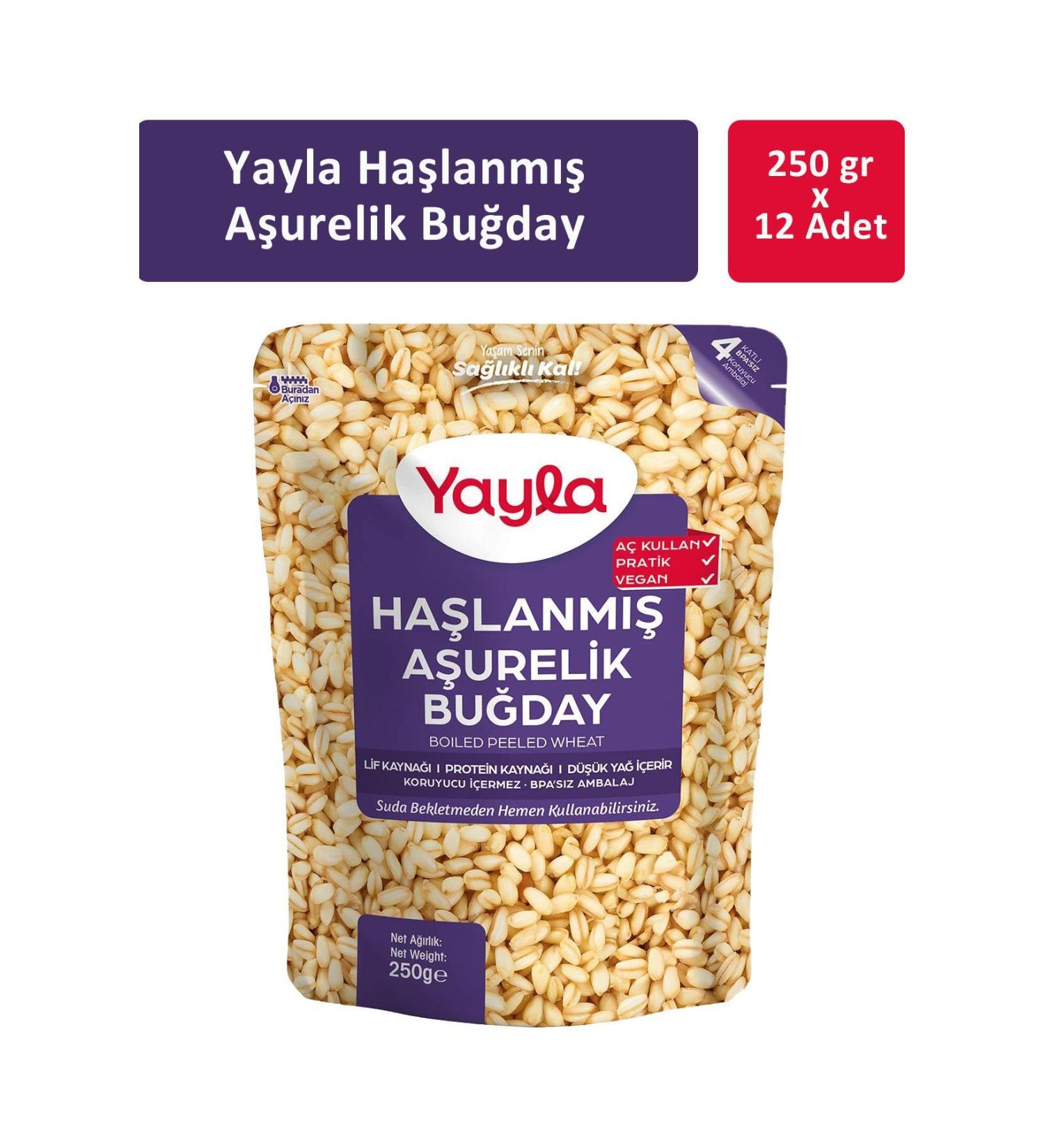 Yayla Boiled Wheat for Ashura 250 gr x 12 Pieces