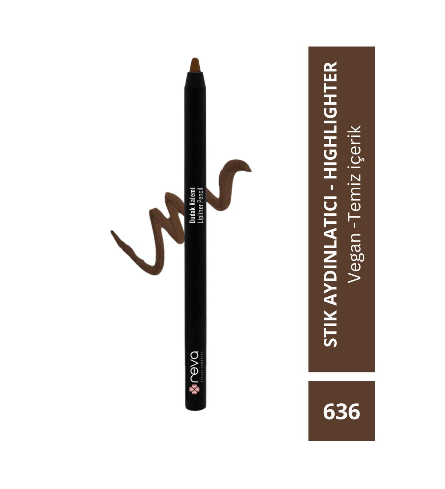 REVA Creamy Plumping Brown Lip Pencil & Plumping Lip Liner No:636 - Buy Online on GoSupps.com