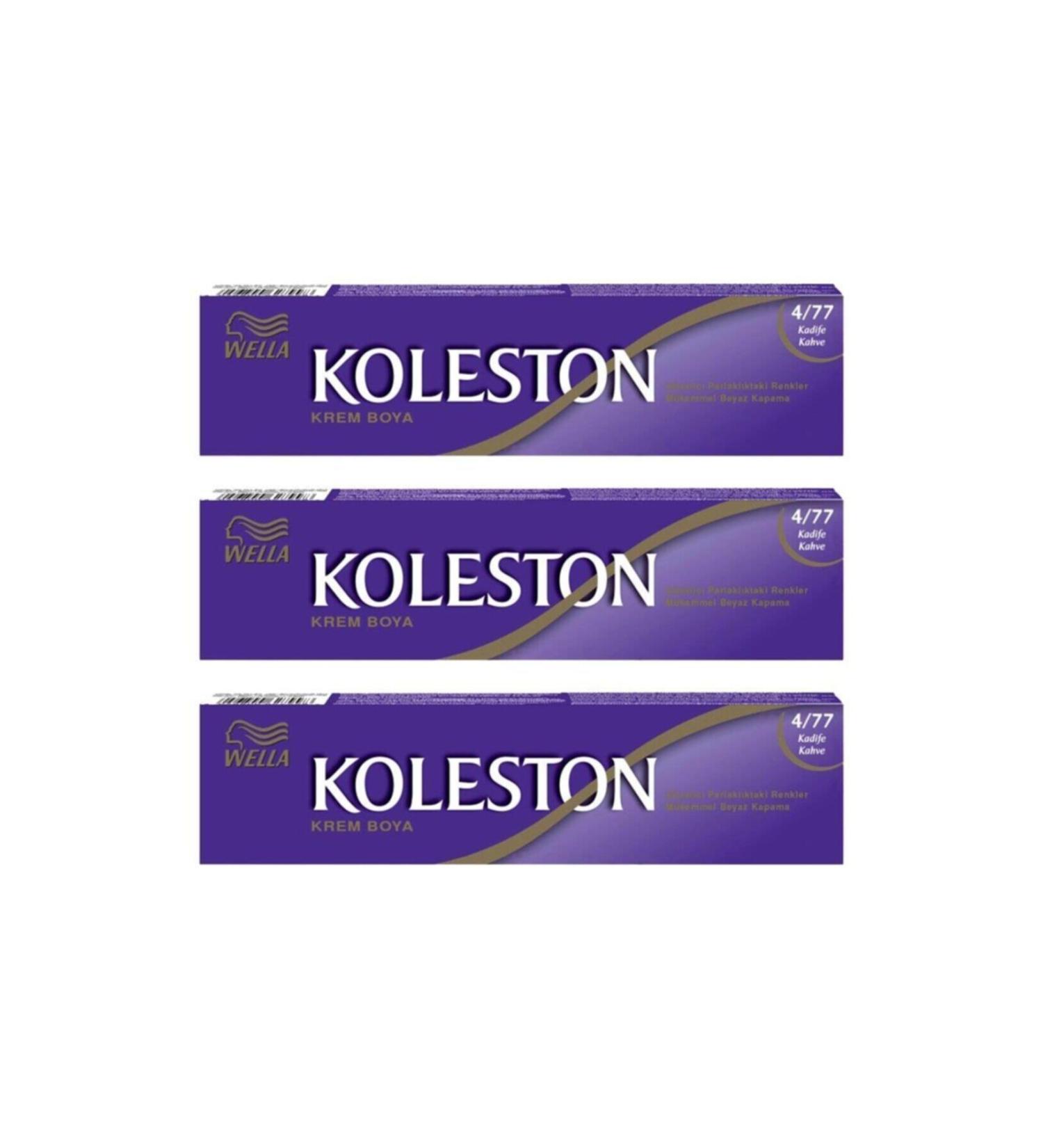 Wella Tube Paint 50 ml - 4.77 Velvet Brown 3 Pieces