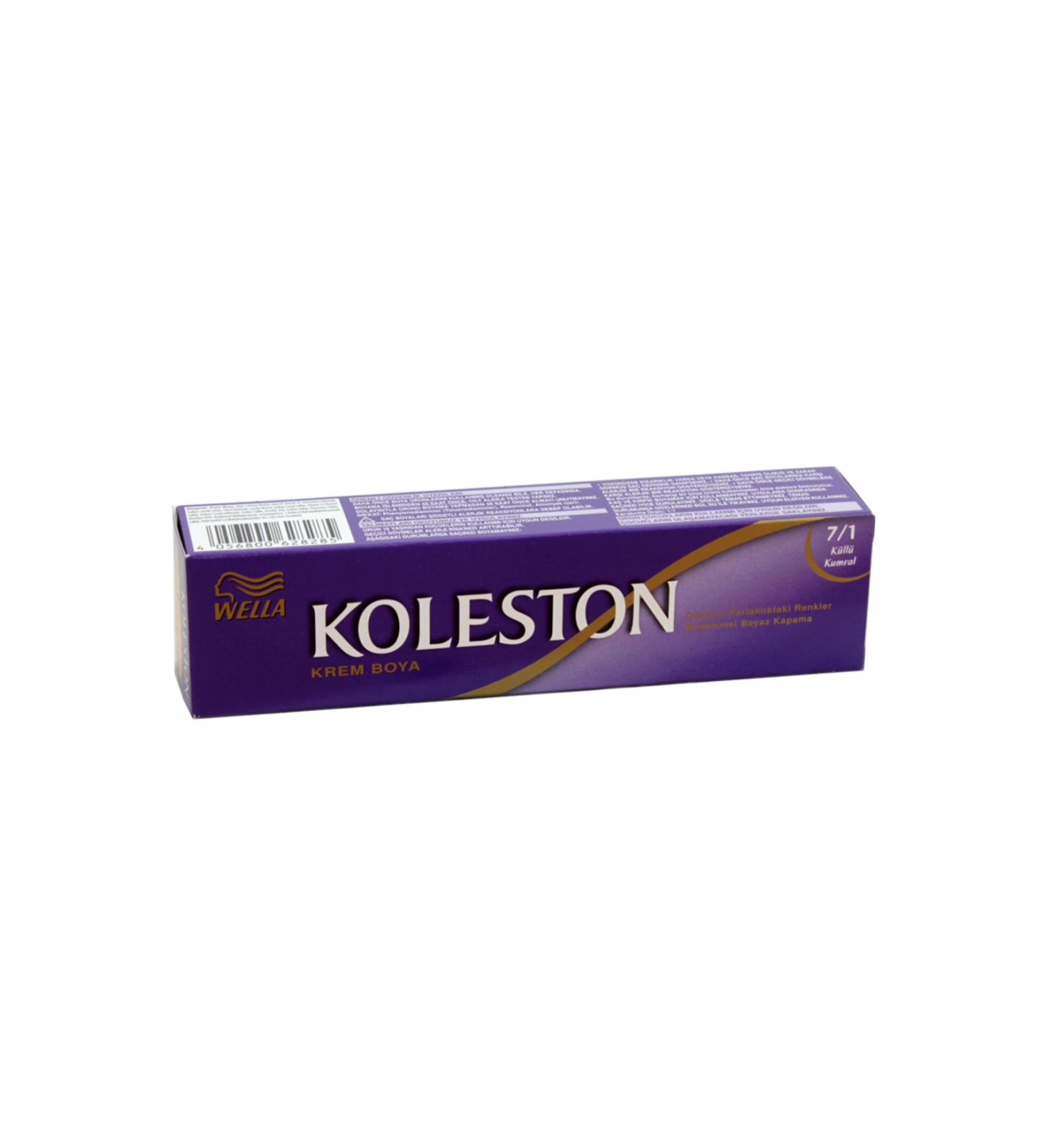 Wella Koleston Single Tube Hair Dye 7/1 Ash Blonde