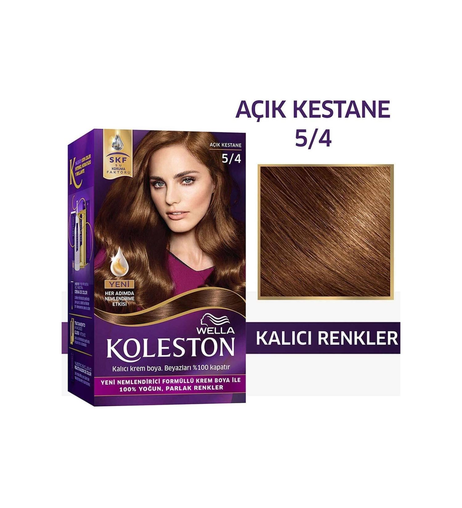 Wella Koleston Kit Hair Dye 5/4 Light Chestnut - Buy Online on GoSupps.com
