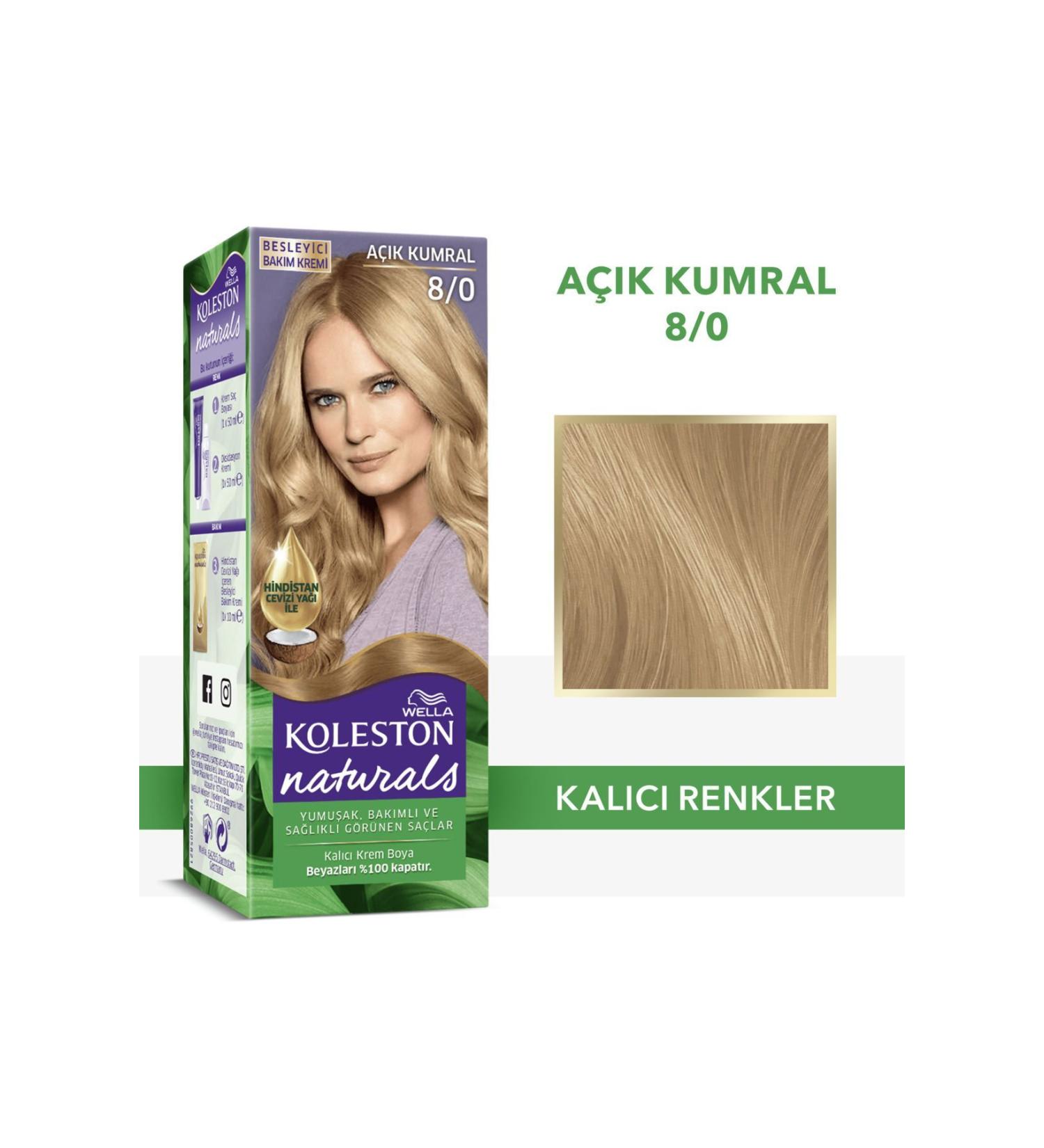 Wella Koleston Naturals Hair Dye 8/0 Light Blonde - Buy Online on GoSupps.com