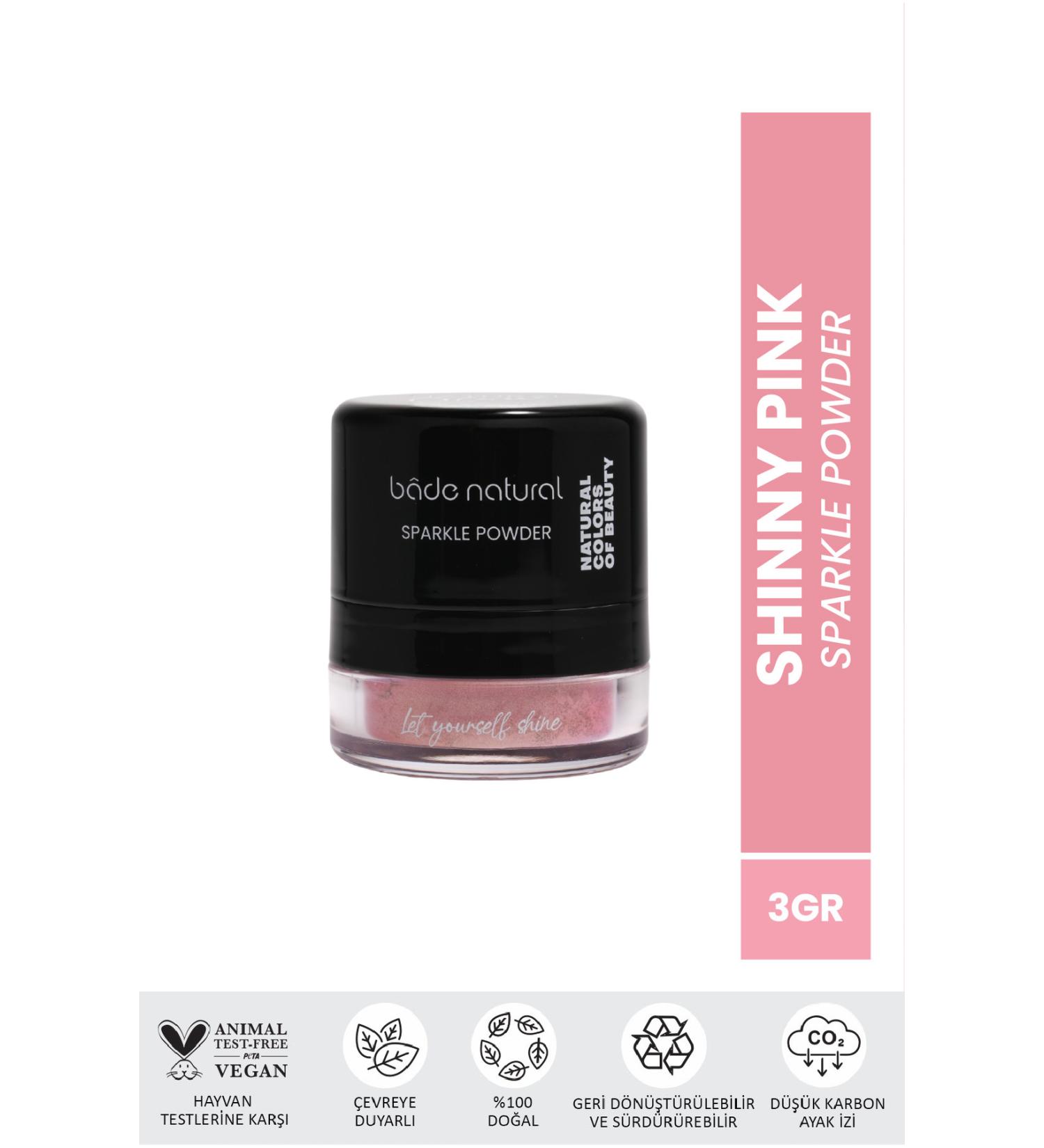 Bade Natural Sparkle Powder Shinny Pink Powder Shimmer Blush 0 Natural - Buy Online on GoSupps.com
