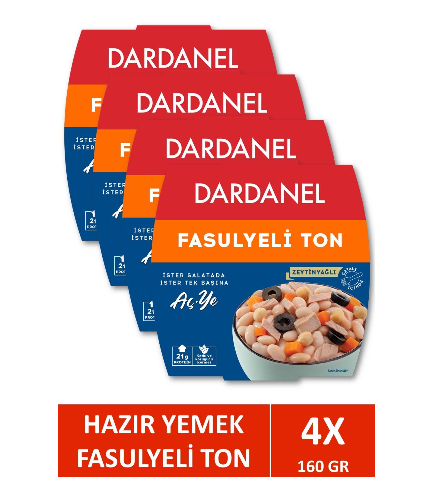 Dardanel Open Eat Bean Tuna 160 gr X 4 Pieces - Buy Online on GoSupps.com