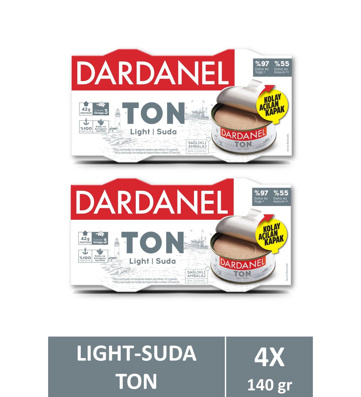 Dardanel Light Tuna 2x140 gr X 2 Pieces - Buy Online on GoSupps.com
