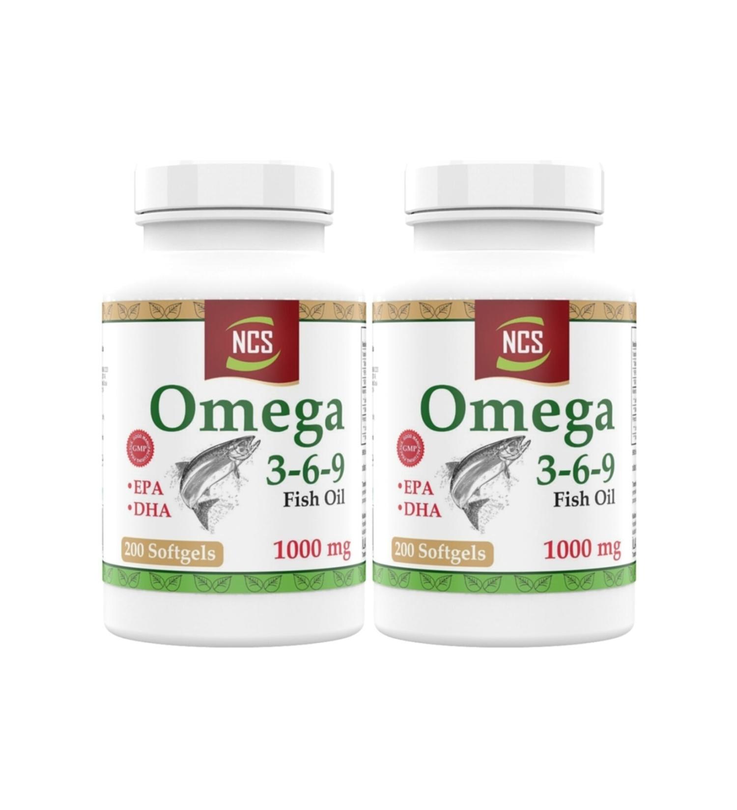 Ncs Omega 3 6 9 Fish Oil 1000 mg 200 Capsules X 2 Box 400 Capsules - Buy Online on GoSupps.com