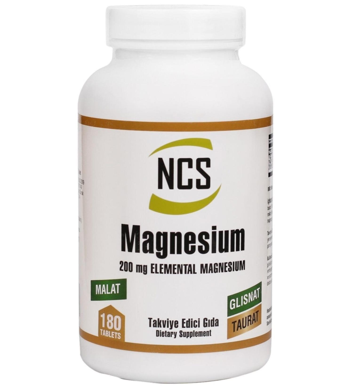 Ncs Magnesium Bisglycinate Malate Taurate 180 Tablets Magnesium 200 mg - Buy Online on GoSupps.com