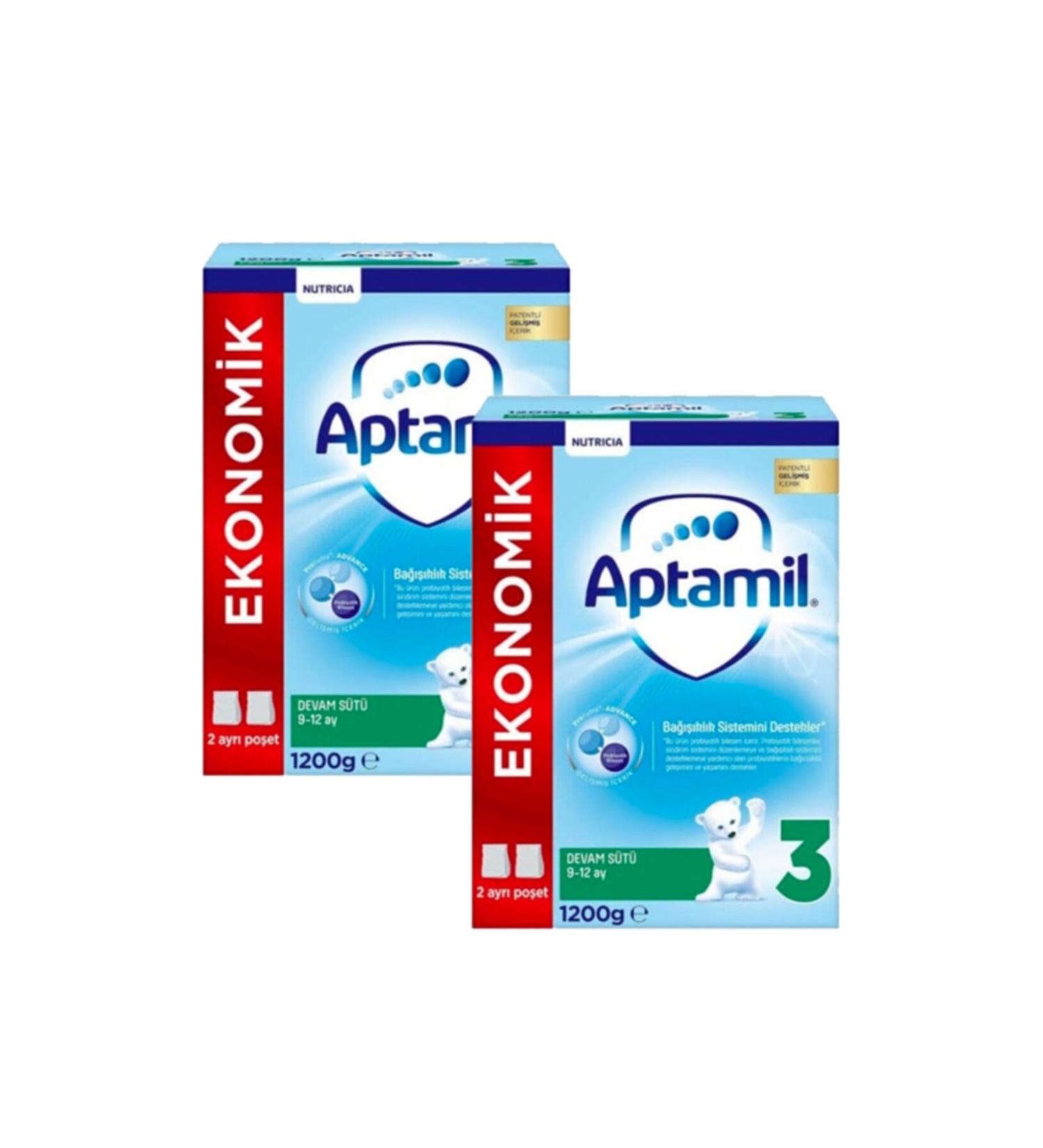 Aptamil 3 Follow-On Milk New Formula 1200 gr X 2 Pieces