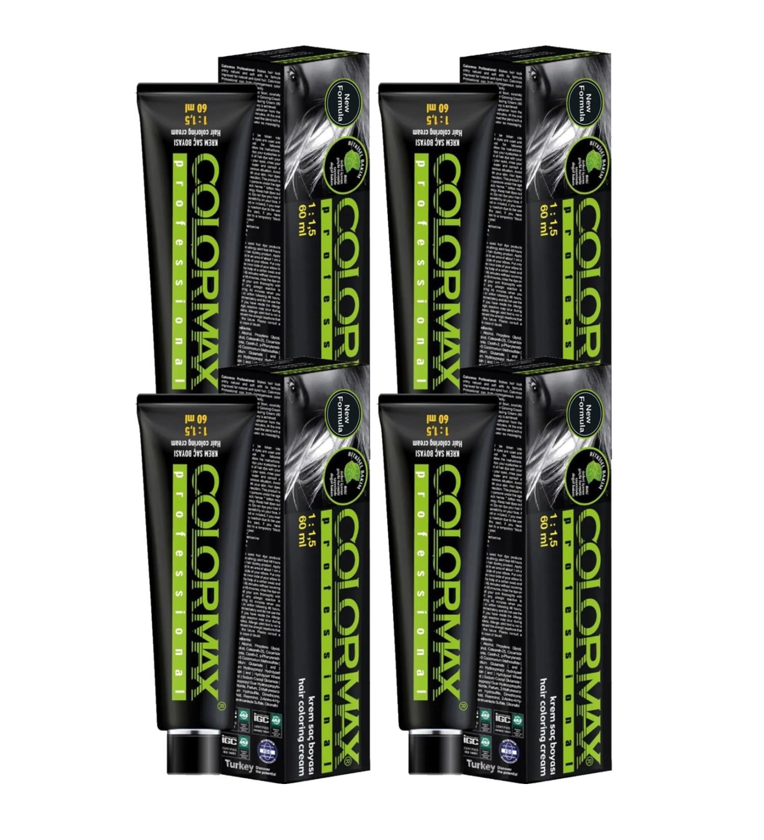 Colormax New Formula 2025/NT.GR Natural Gray 60 Ml 4 Pieces Hair Dye
