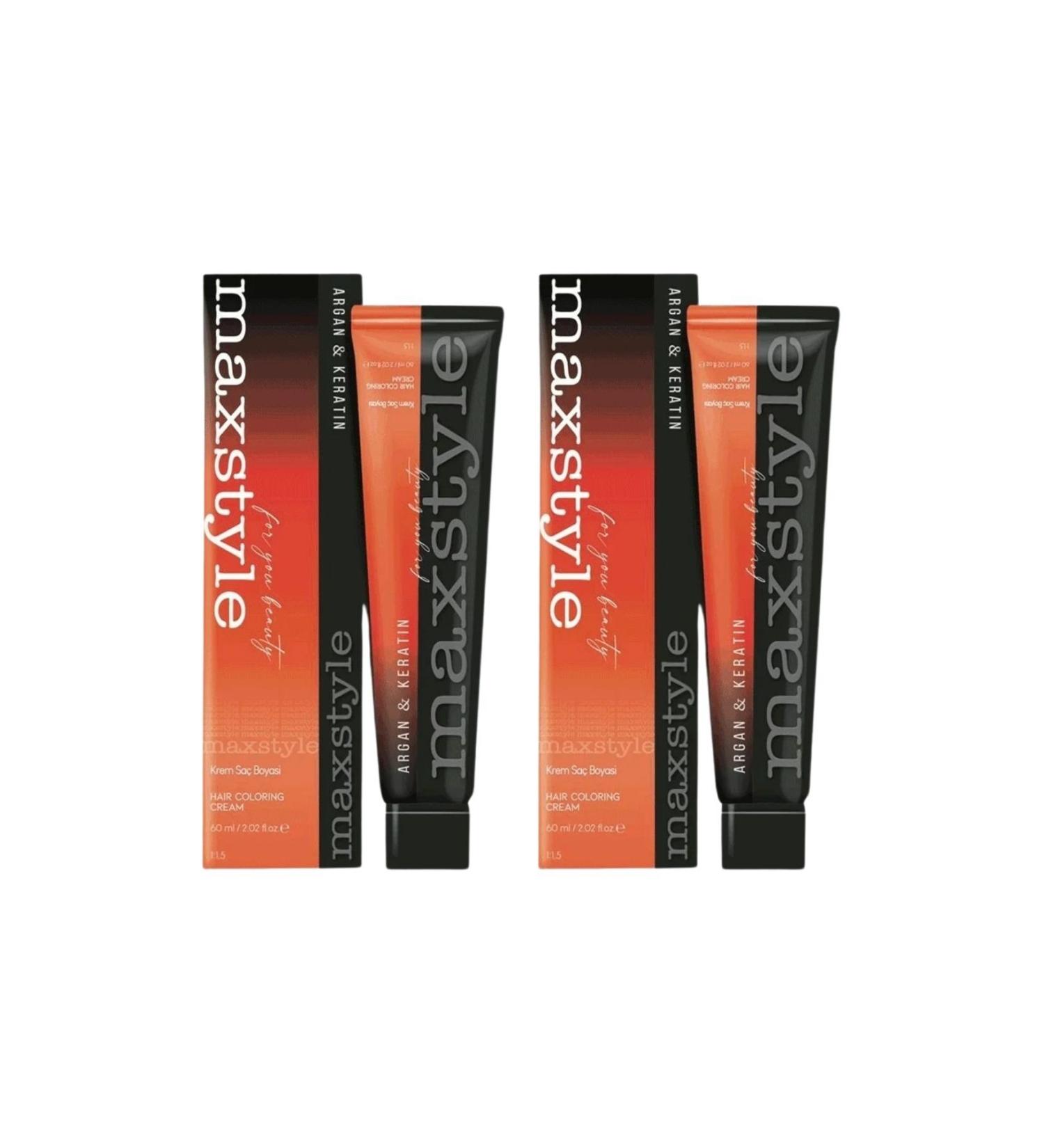 MAXSTYLE New Argan Keratin 2025/07.34 Caramel 60 Ml 2 Pieces Hair Dye