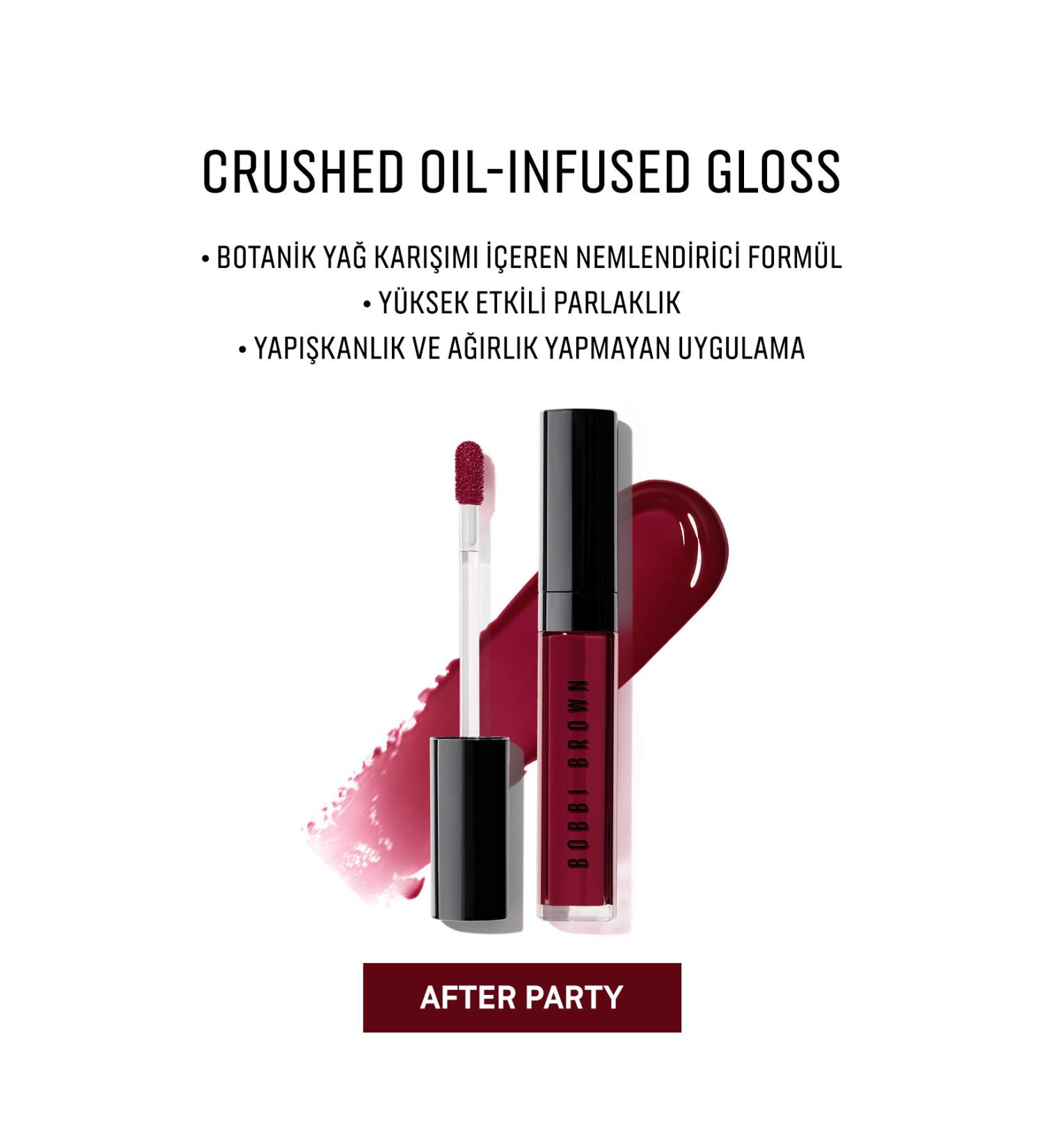 Bobbi Brown Crushed Oil-Infused Gloss - Moisturizing Lip Gloss with Botanical Oil Complex - After Party - Buy Online on GoSupps.com