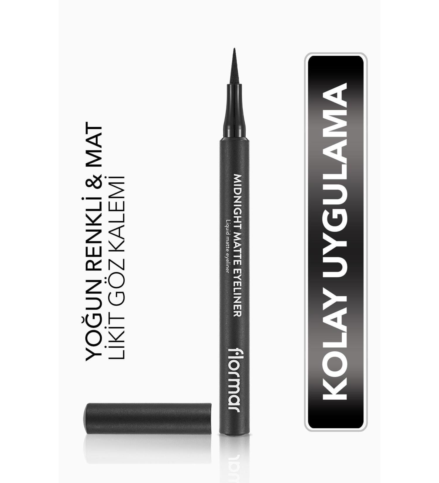 Flormar Matte Liquid Pencil Eyeline offers a flawless appearance 001 Black MC.GZLK64