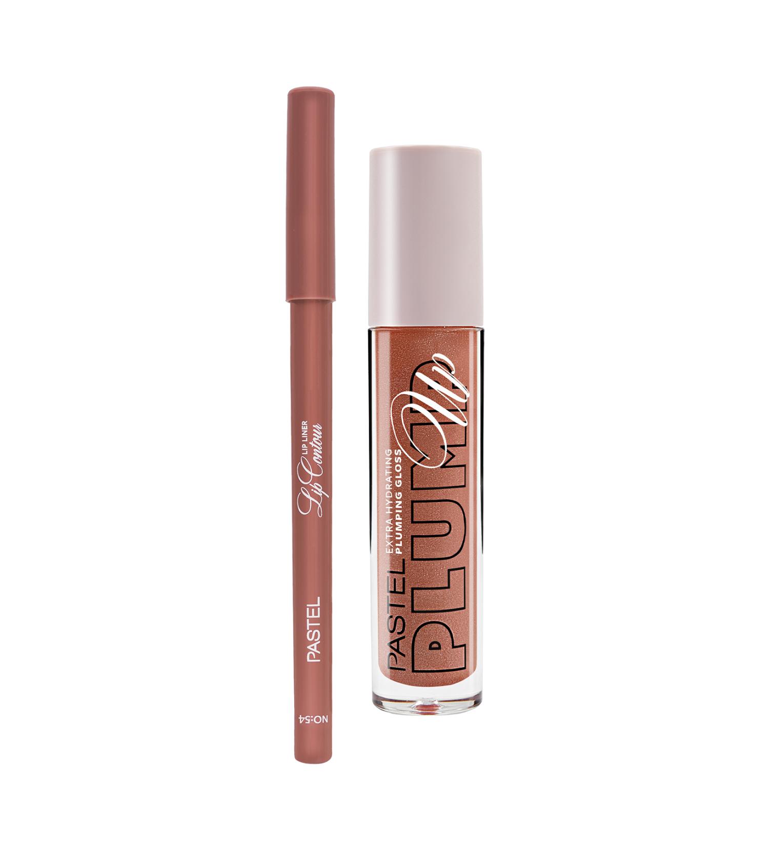 Pastel PROFASHION PLUMPING GLOSS 202 + PASTEL LIP CONTOUR LIP LINER 54 - Buy Online on GoSupps.com