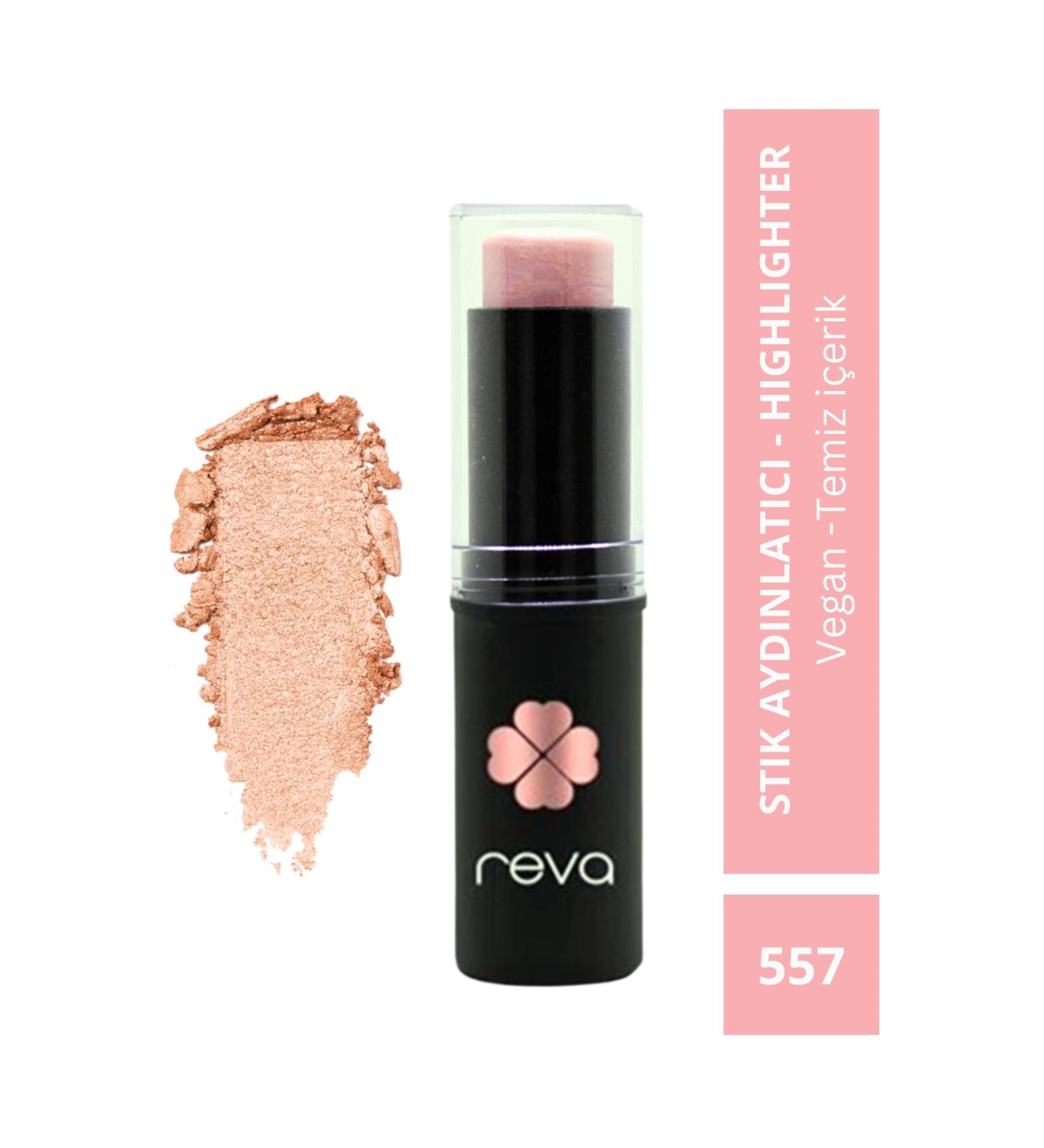 REVA Powder Pink Stick Illuminator & Stick Highlighter No: 557 - Vegan & Clean Content - Buy Online on GoSupps.com