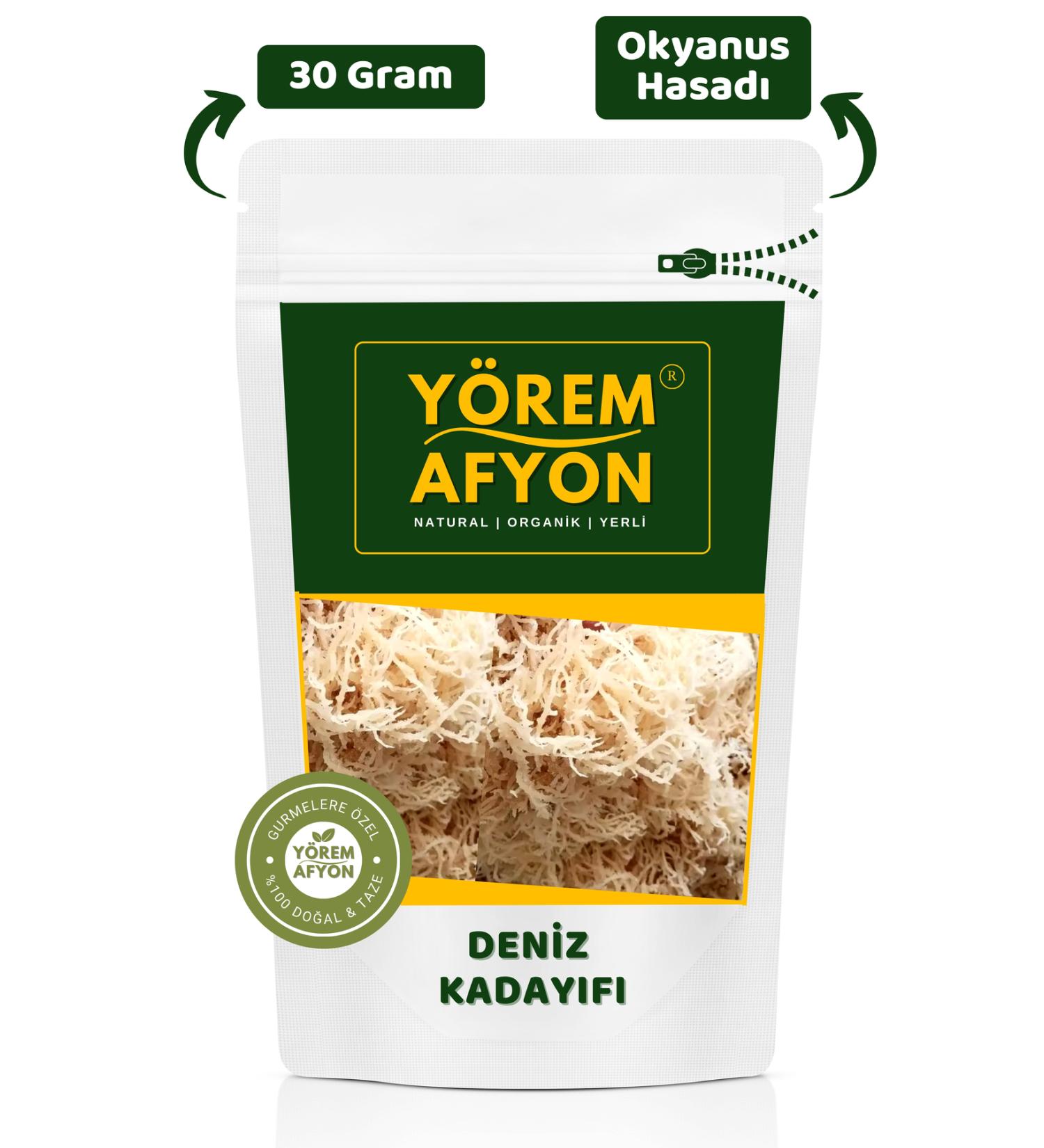 G l ehre Y rem Afyon Tropical Ocean Harvest Shredded Seaweed Irish Moss Sea Moss | 30Gr.