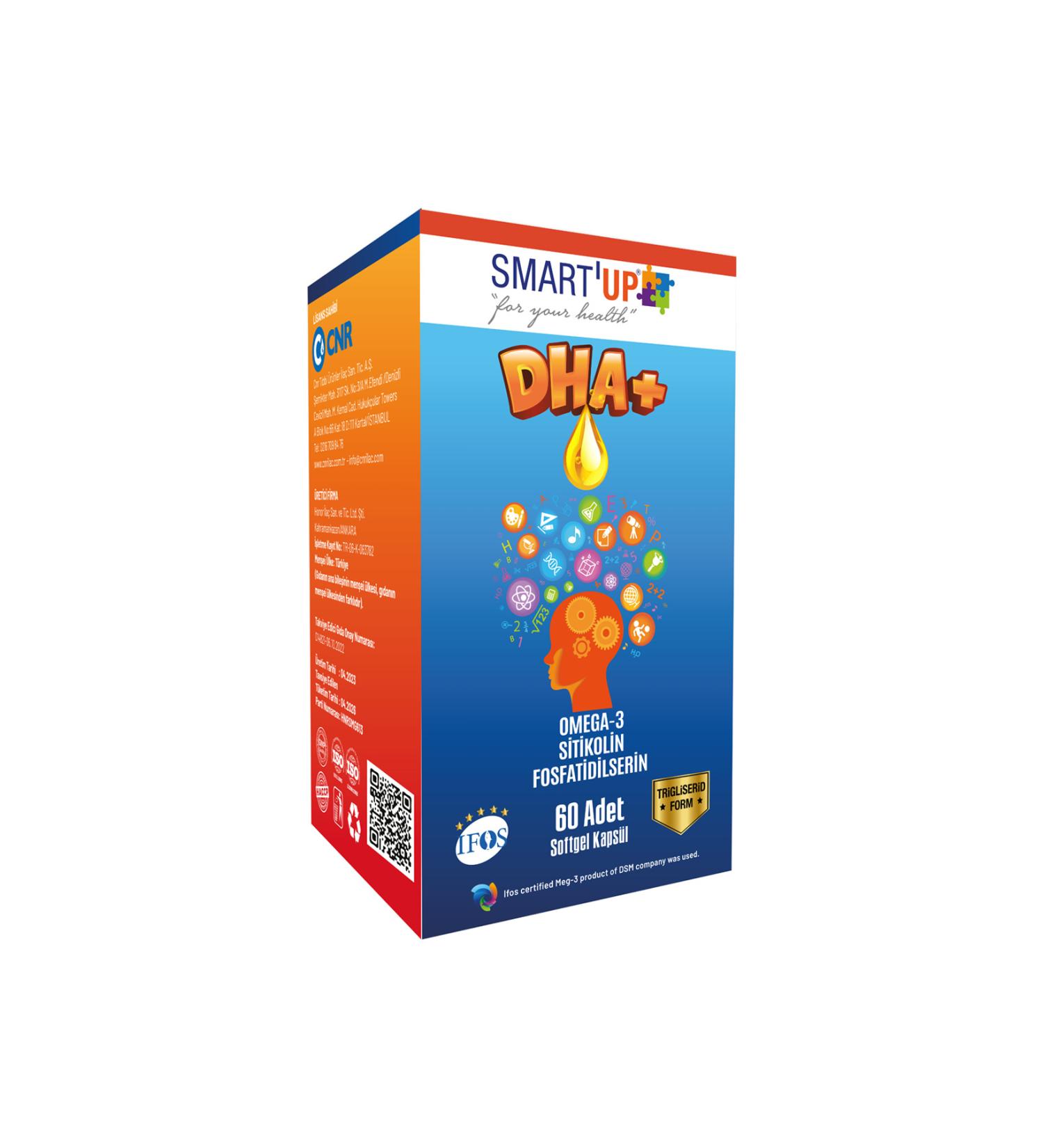 SMART UP Fish Oil B12 Containing Citicoline Dha Omega 3 and Phosphatidylserine (60 Capsules)