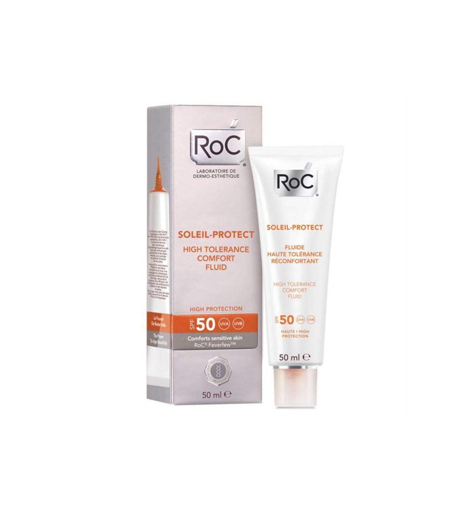 Roc Sunscreen for Sensitive Skin -soleil Protect High Tolerance Comfort Fluid Spf 50