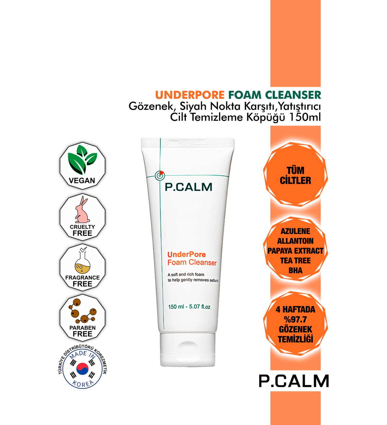 P Calm P.calm Azulene & Tea Tree - Anti-Pore Anti-Blackhead Soothing Underpore Skin Cleanser - Buy Online on GoSupps.com