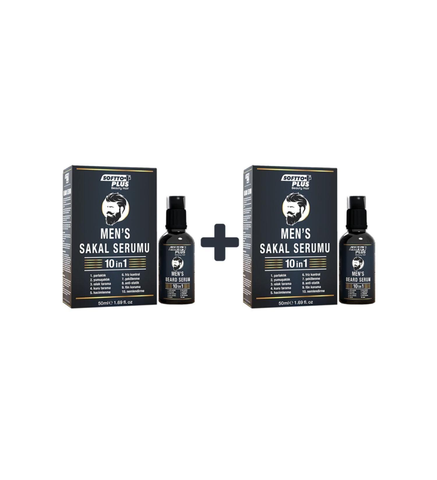 Softto Plus 2 Pack 10in1 Beard Serum 50 ml+50 ml