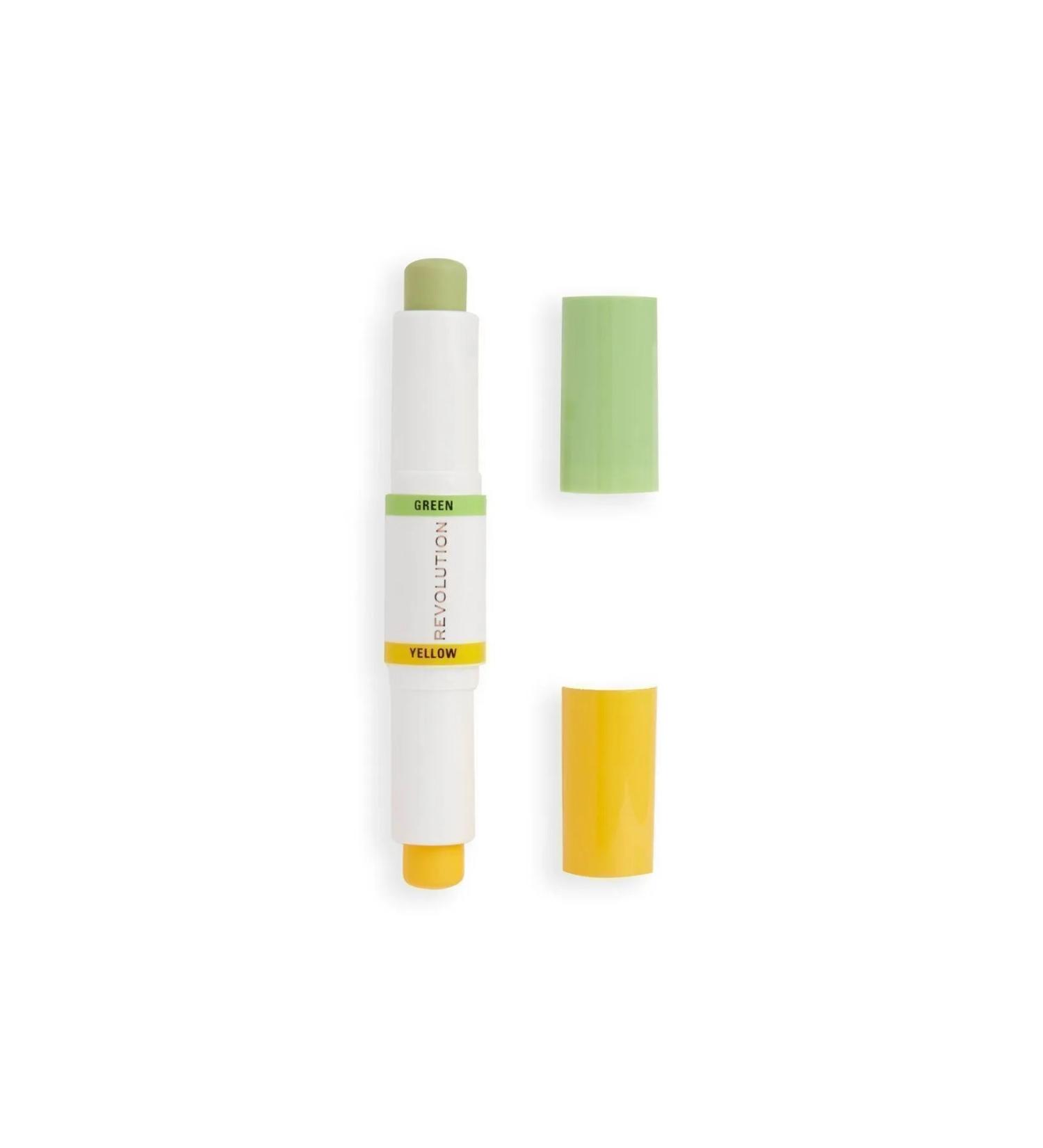 Revolution Skin Tone Equalizer Redness Concealer Brightening Stick - Concealer Yellow & Green - Buy Online on GoSupps.com