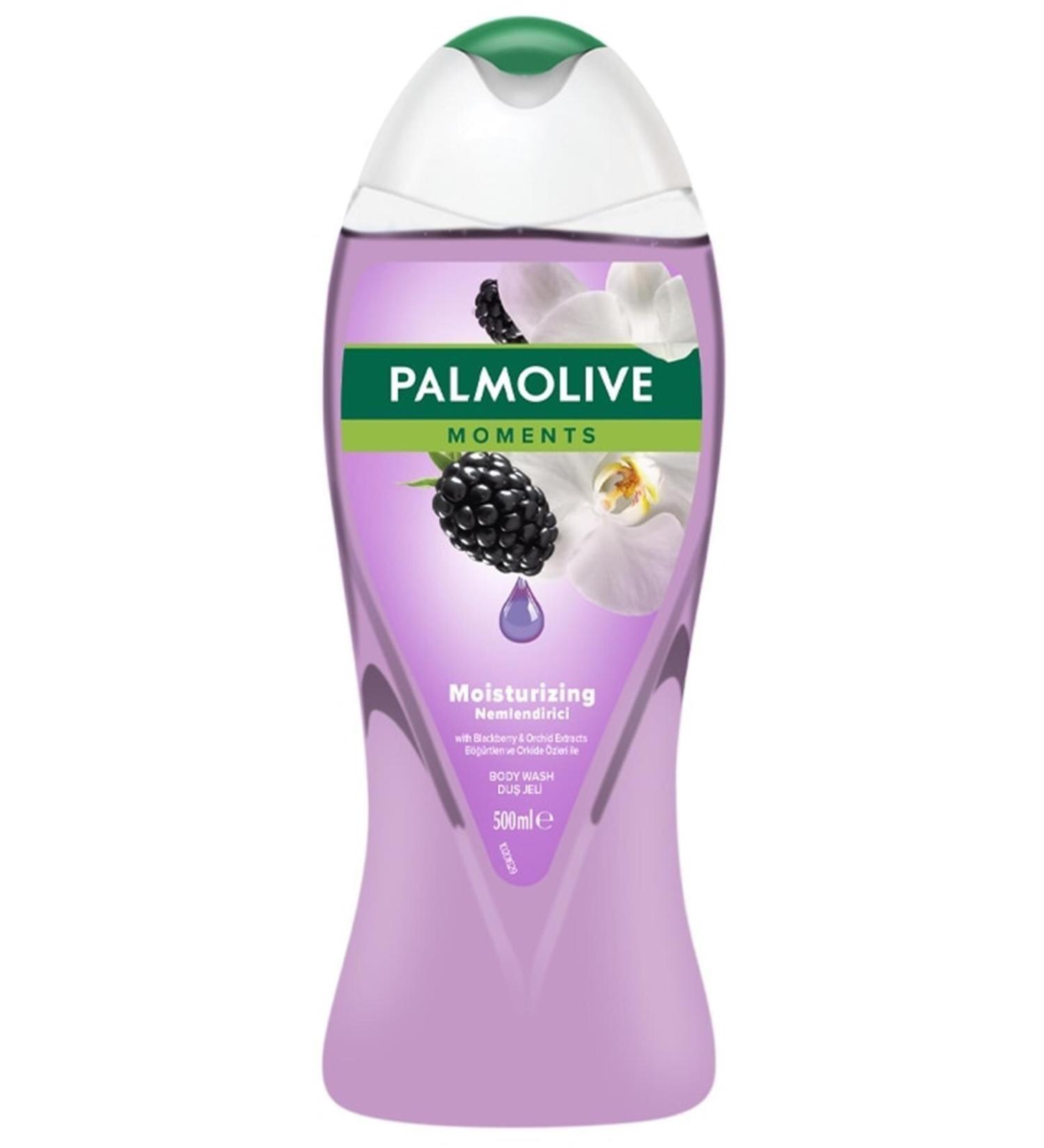 Palmolive Moments Moisturizing Bath and Shower Gel with Blackberry and Orchid Extracts 3 Pieces X 750 ml